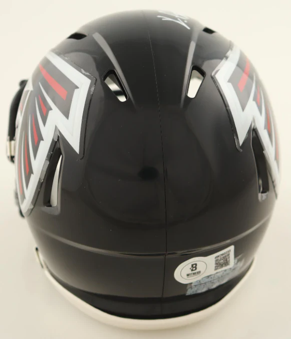 Kyle Pitts Signed Atlanta Falcons Speed Mini Helmet - Beckett - Image 2