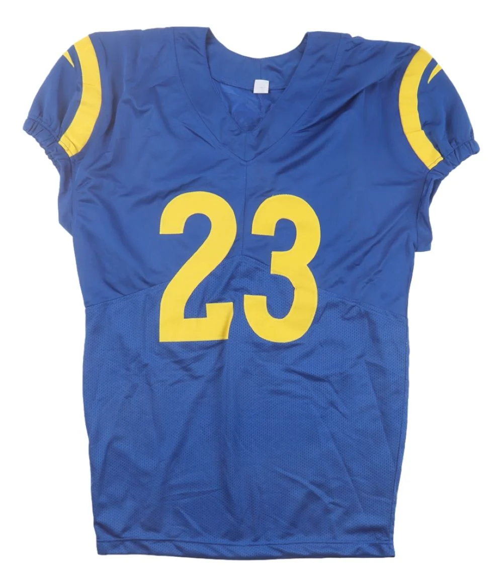 Kyren Williams Los Angeles Signed Blue Pro-Cut Football Jersey BAS ITP - Image 3