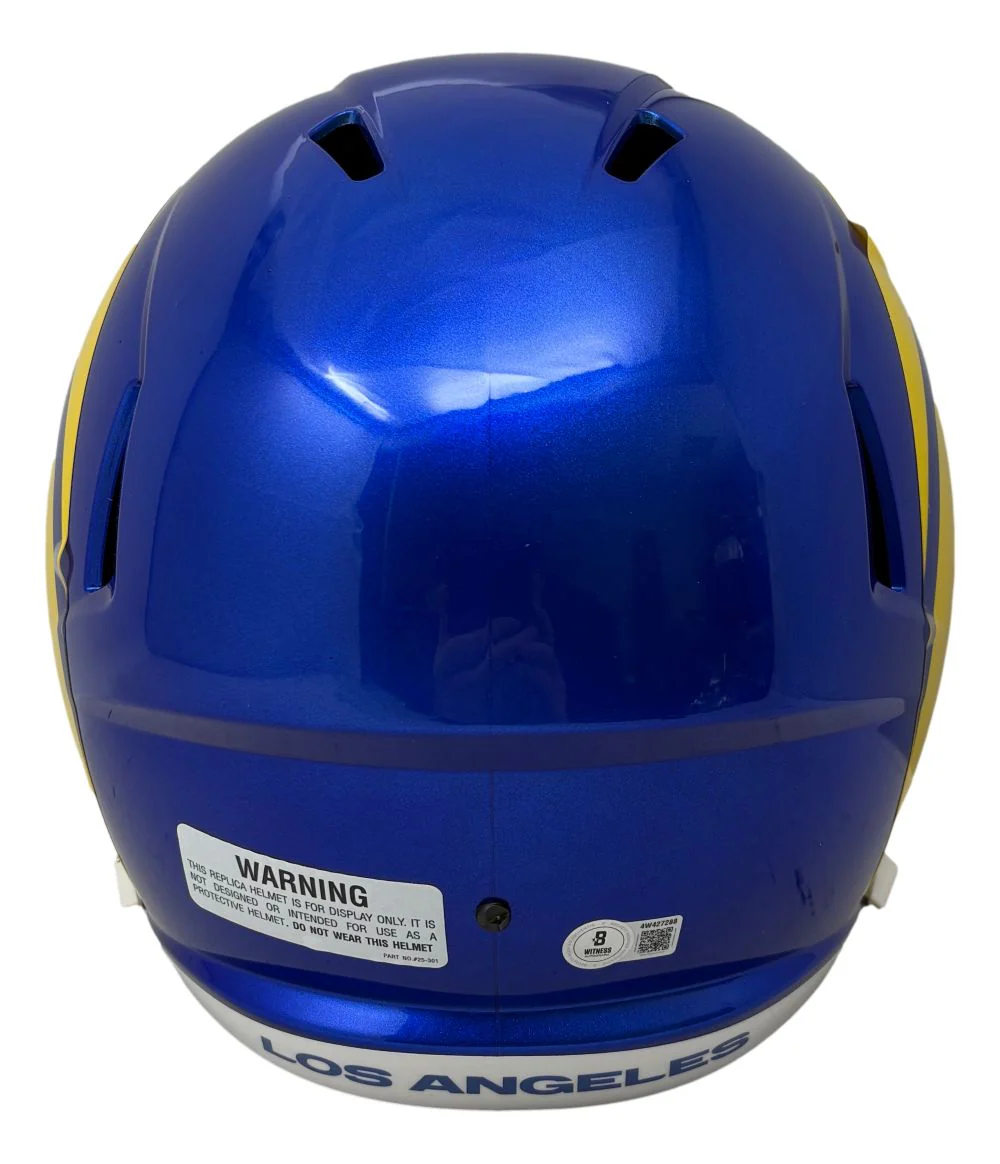 Kyren Williams Signed Los Angeles Rams Full Size Speed Replica Helmet BAS - Image 3