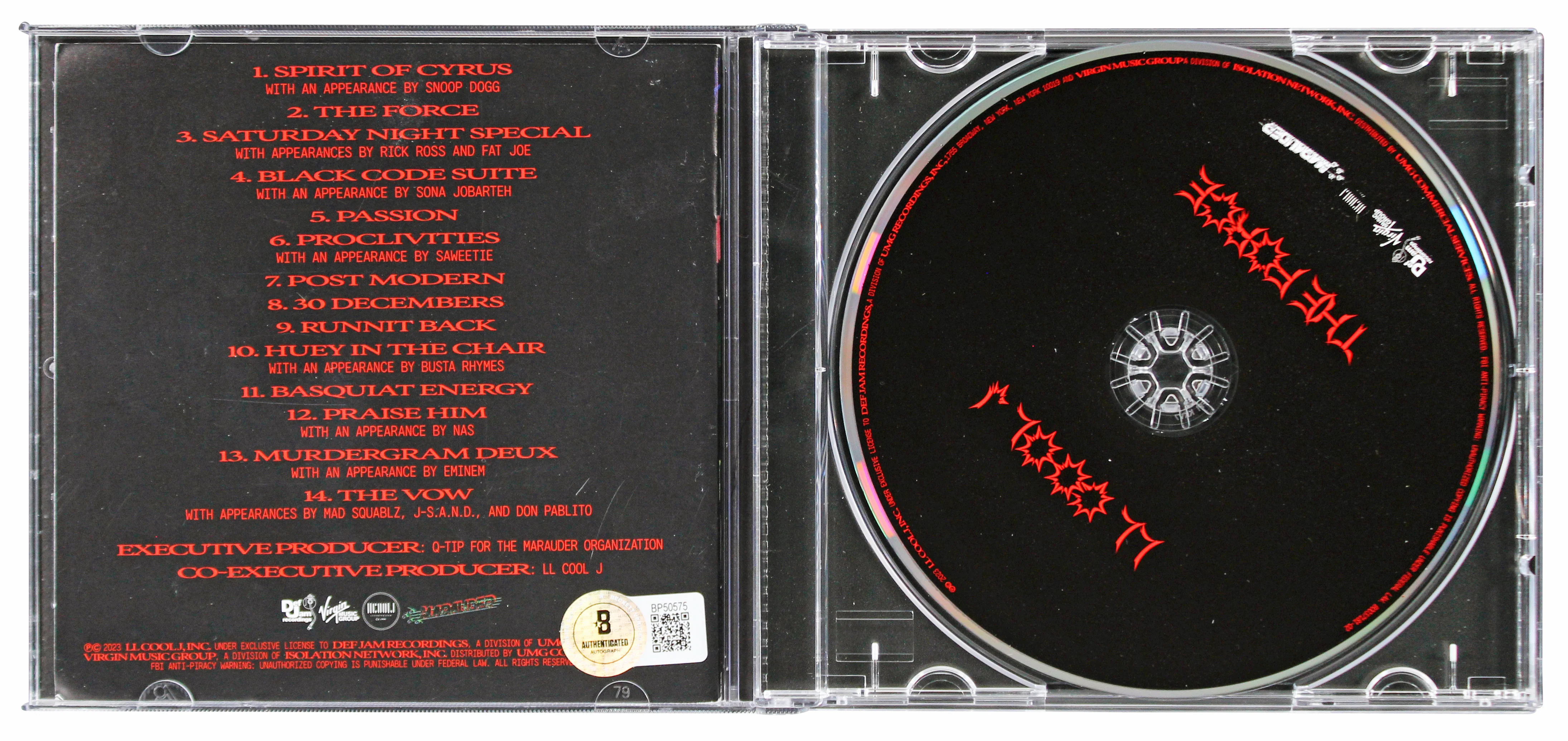 L.L. Cool J. Authentic Signed The Force Cd Insert W/ Disk BAS #BP50575 - Image 5