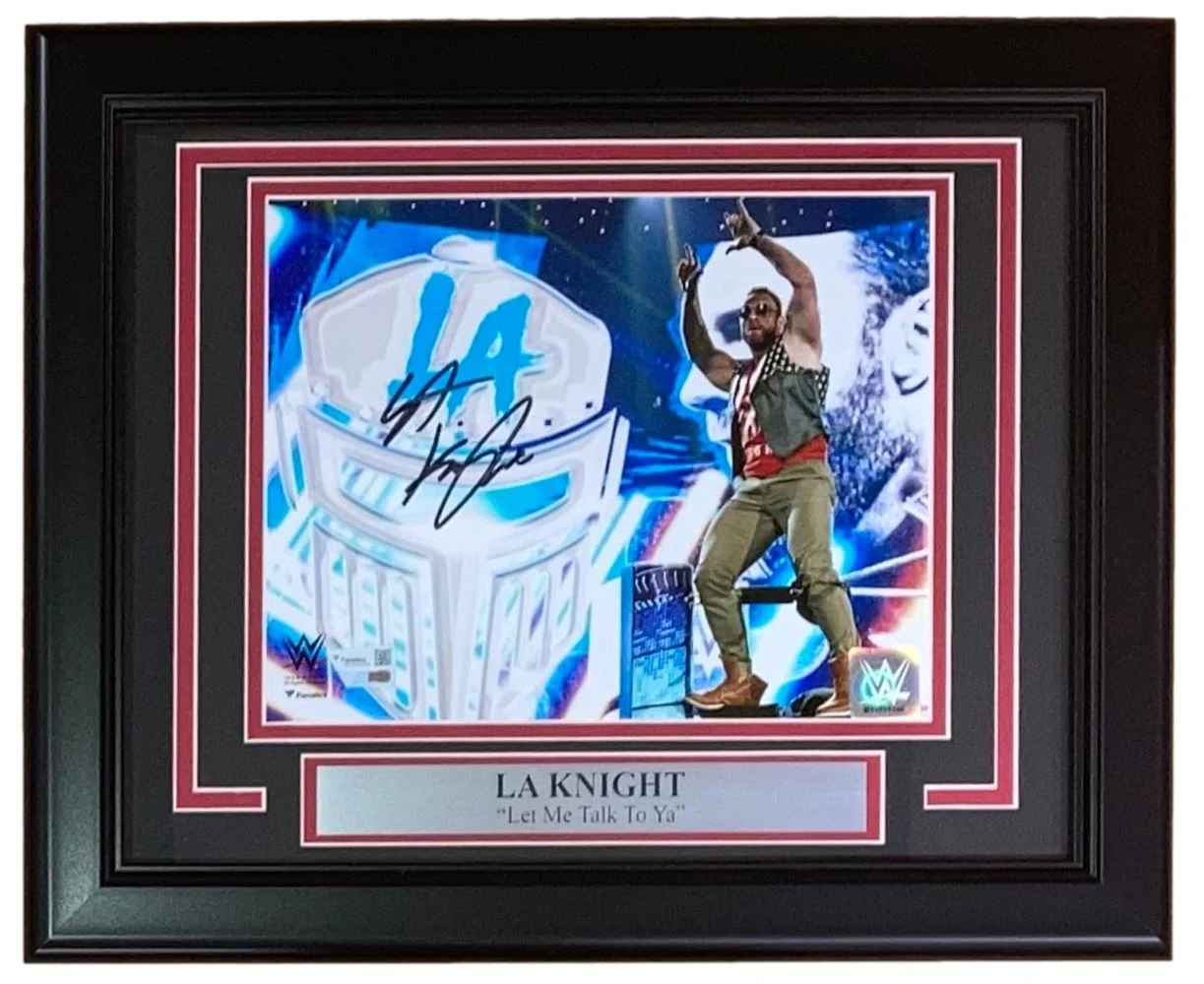 LA Knight Signed Framed 8x10 WWE Photo Fanatics