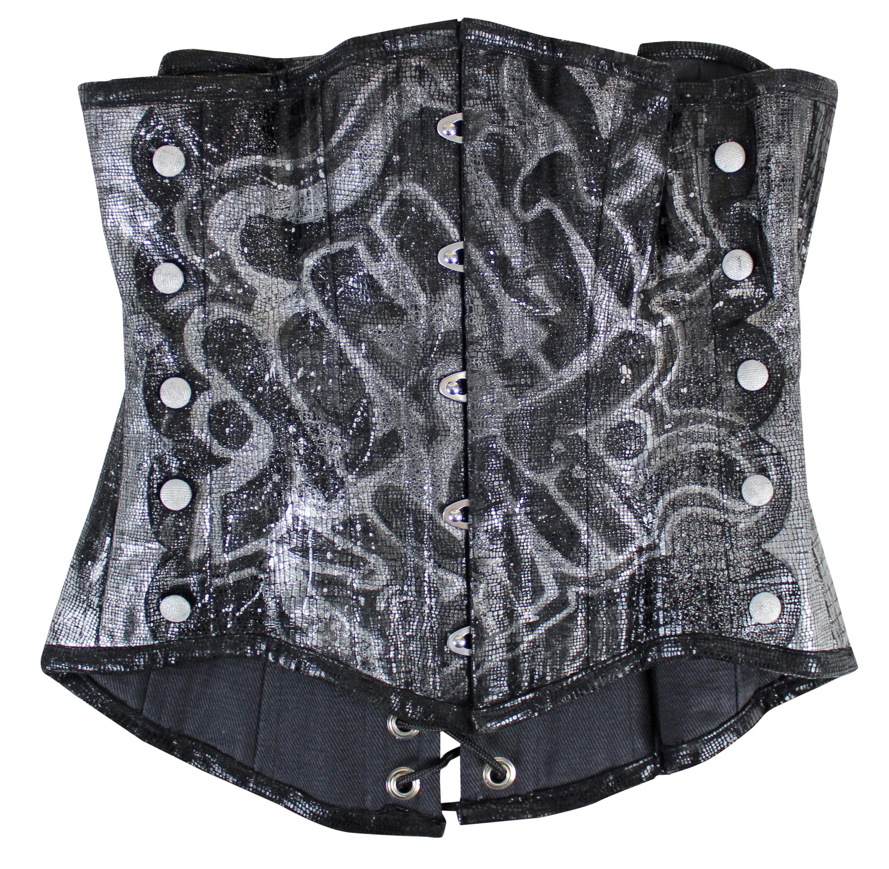 Lady Gaga Magazine Photoshoot Worn Faux Snake Skin Graffiti Style Corset - Image 3