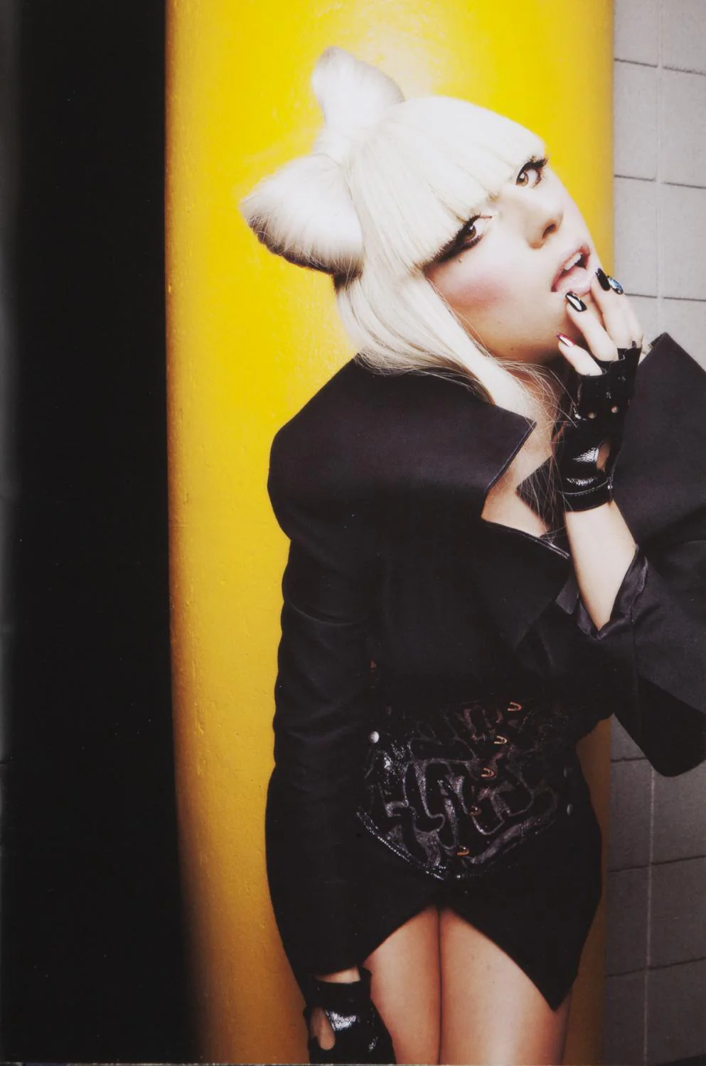 Lady Gaga Magazine Photoshoot Worn Faux Snake Skin Graffiti Style Corset - Image 8