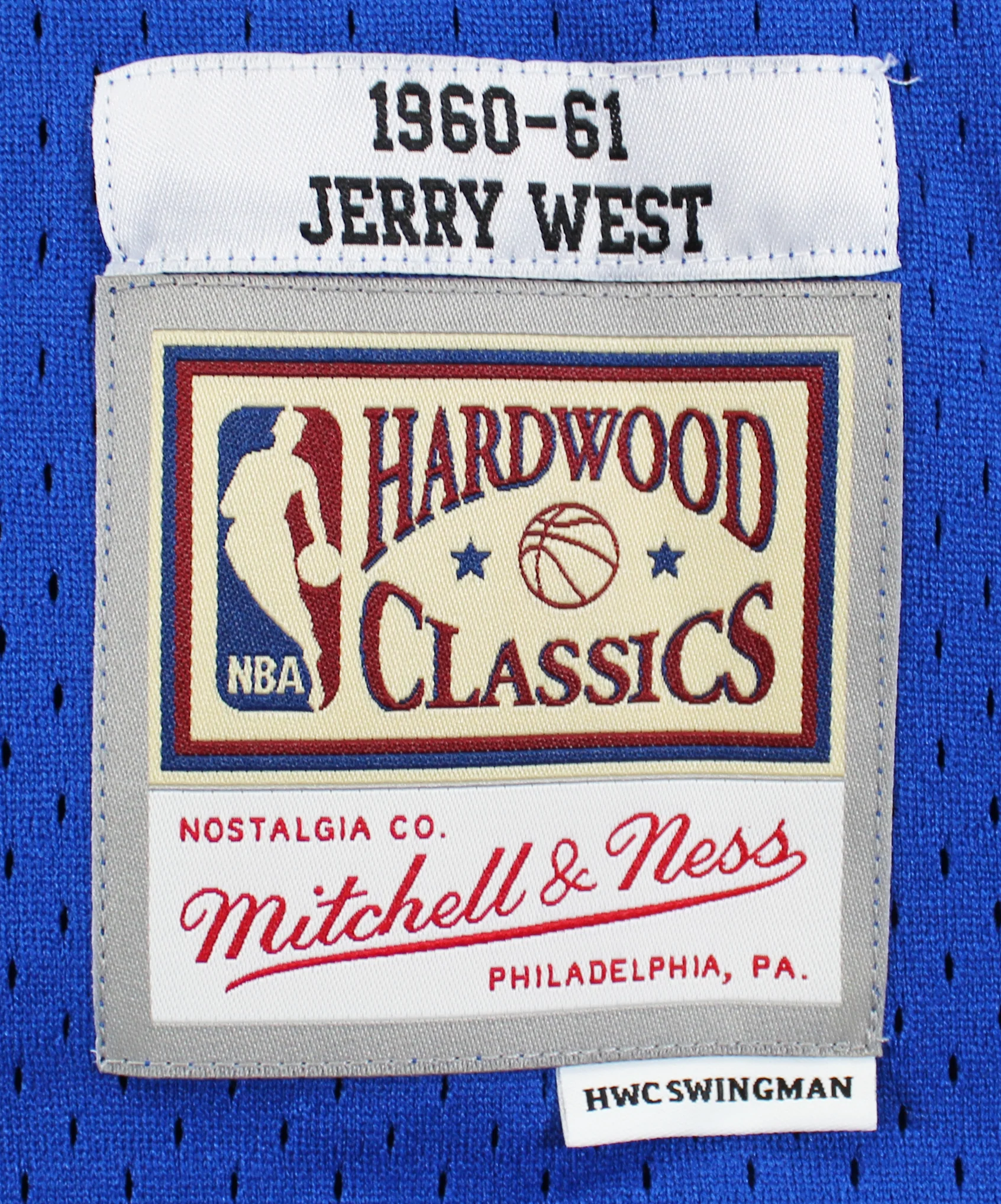 Lakers Jerry West Blue 1960-61 Mitchell & Ness HWC Swingman Jersey Un-signed - Image 5