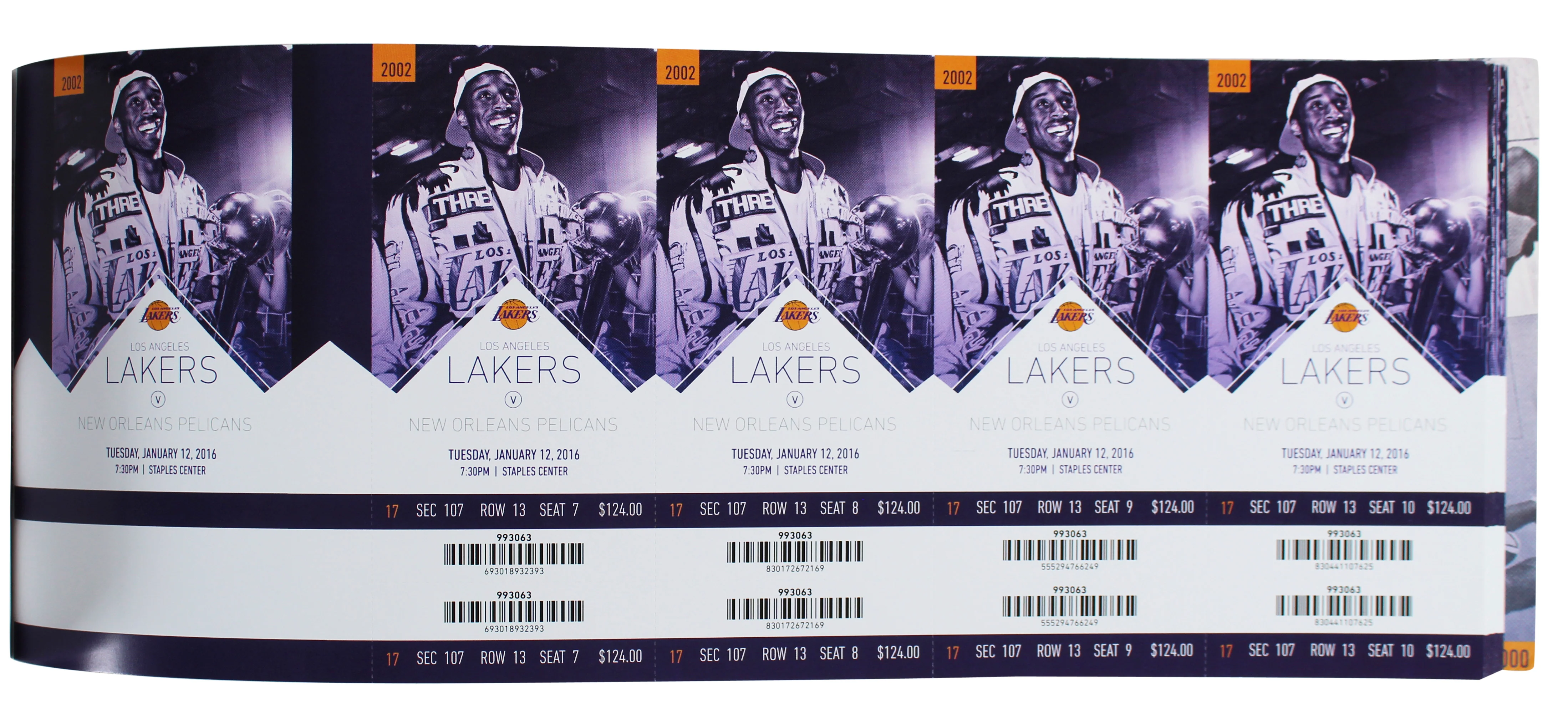 Lakers Kobe Bryant Signed 2015-16 Final Season Season Ticket Holder Book BAS - Image 7