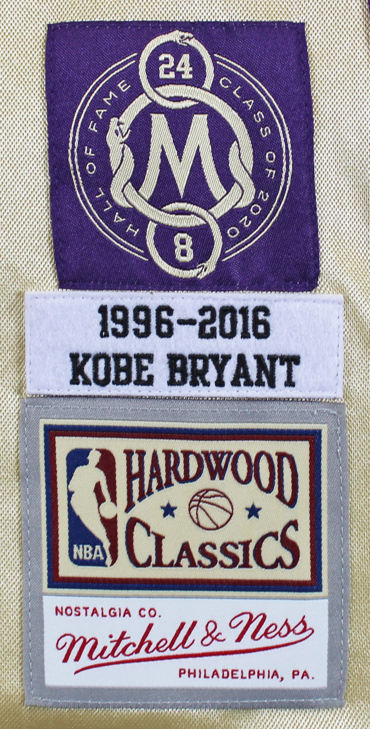 Lakers Kobe Bryant Signed M&N 1996-16 Black Mamba HOF HWC Jersey PSA/DNA #B11731 - Image 7