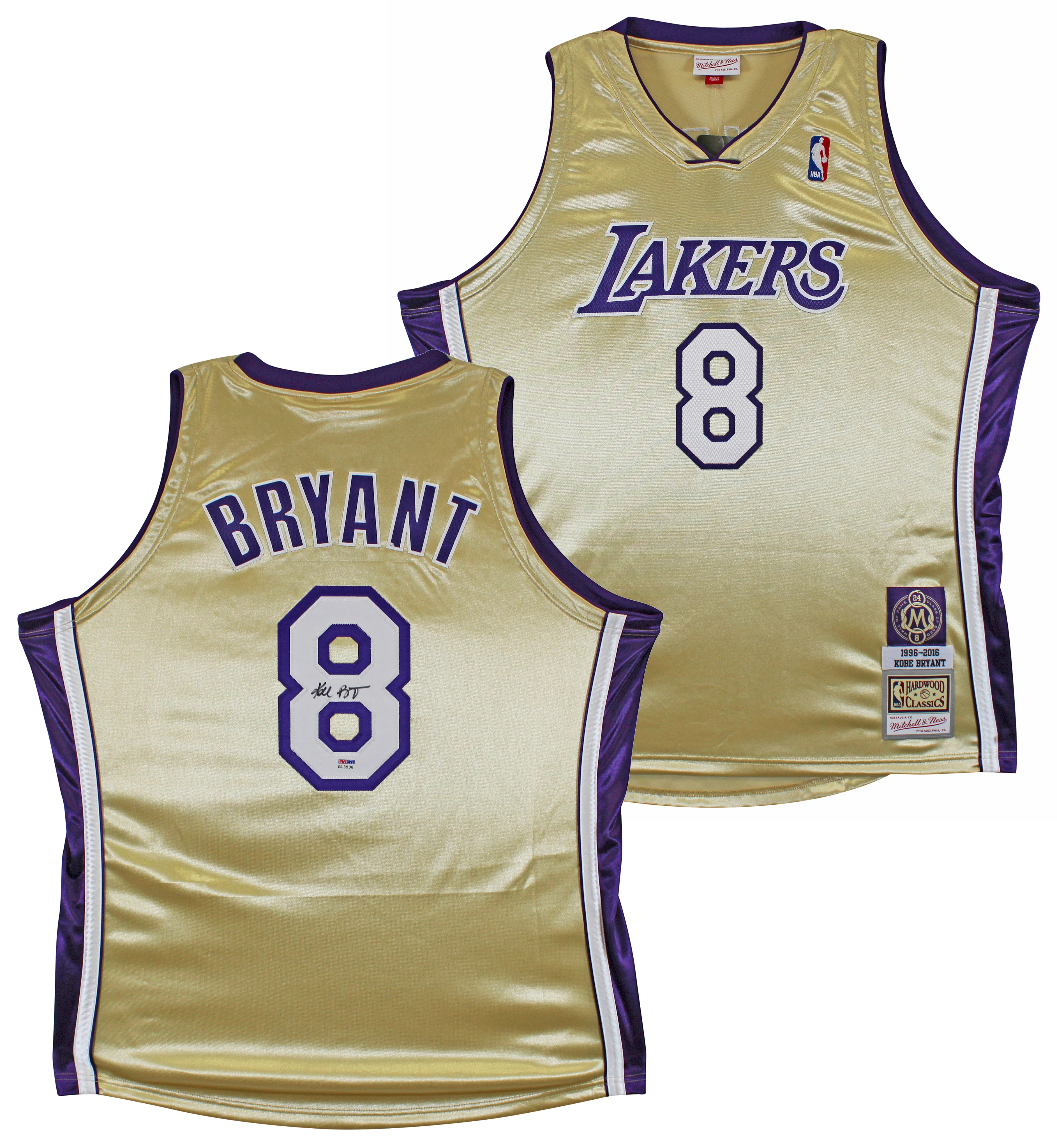 Lakers Kobe Bryant Signed M&N 1996-16 Black Mamba HOF HWC Jersey PSA/DNA #B13538 - Image 2