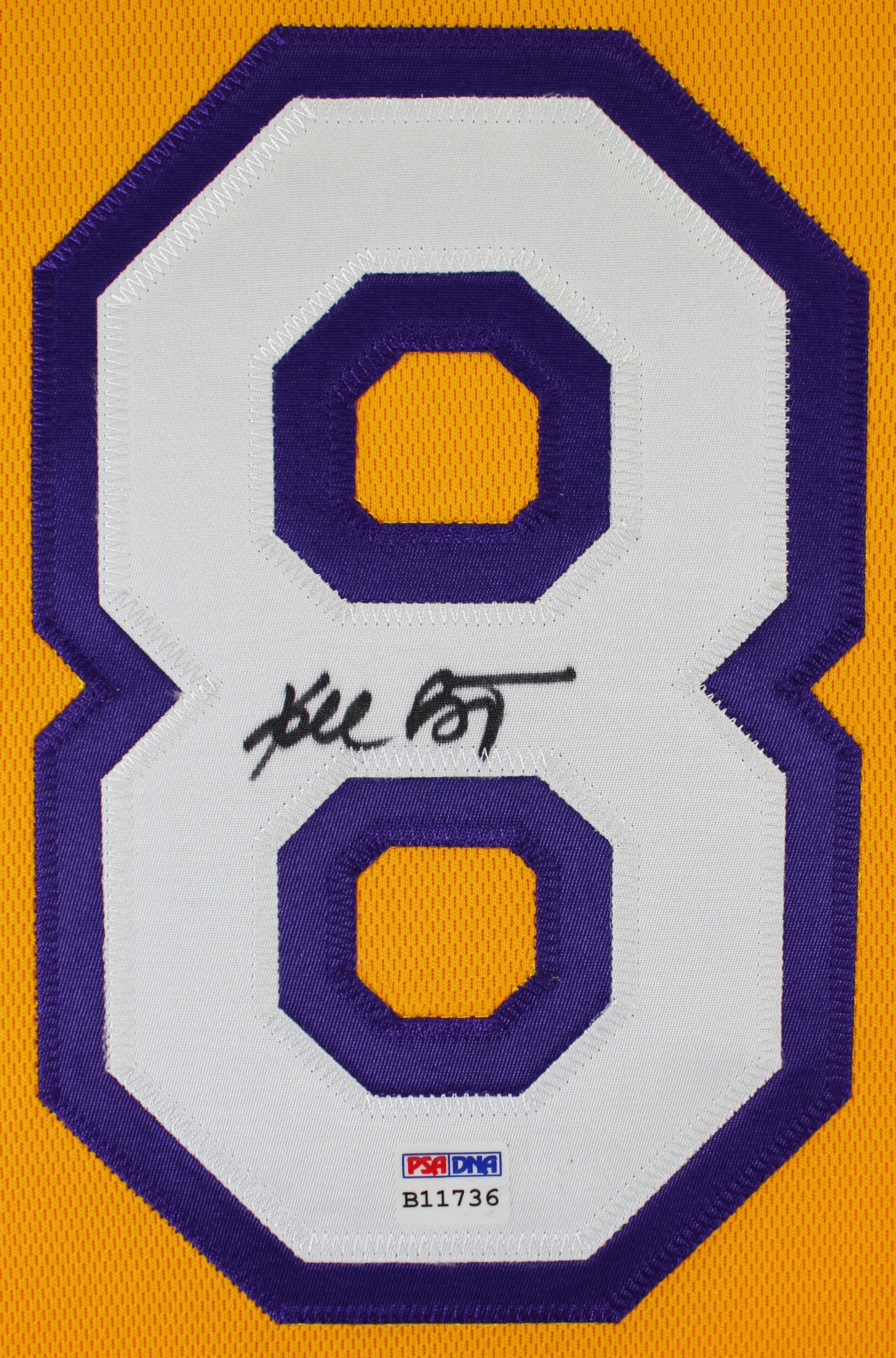 Lakers Kobe Bryant Signed Yellow M&N 1999-00 HWC Authentic Jersey PSA #B11736 - Image 4