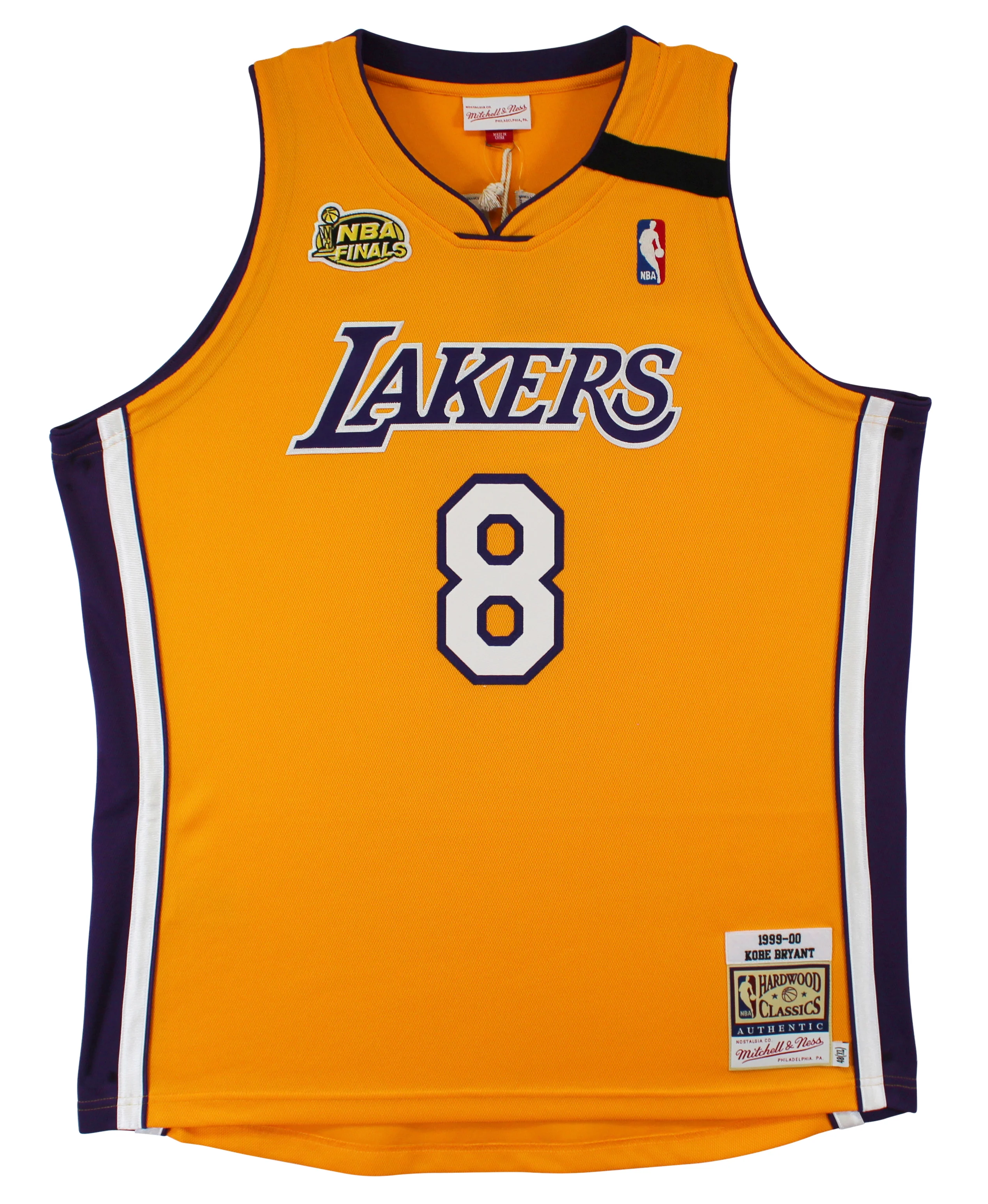 Lakers Kobe Bryant Signed Yellow M&N 1999-00 HWC Authentic Jersey PSA #B11736 - Image 5