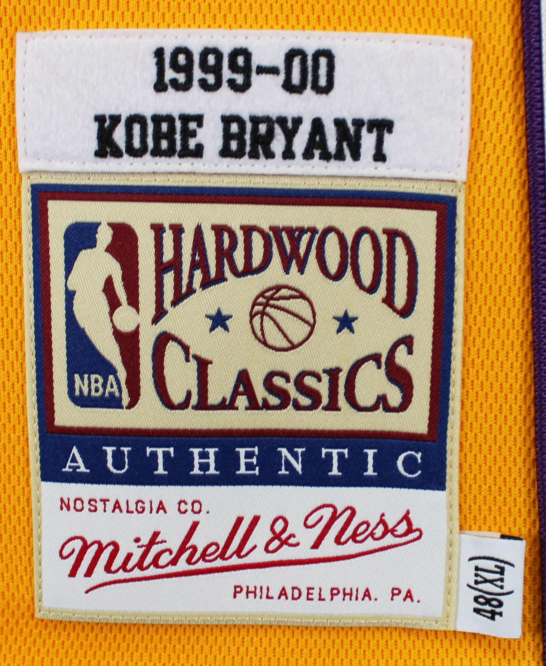 Lakers Kobe Bryant Signed Yellow M&N 1999-00 HWC Authentic Jersey PSA #B11736 - Image 7