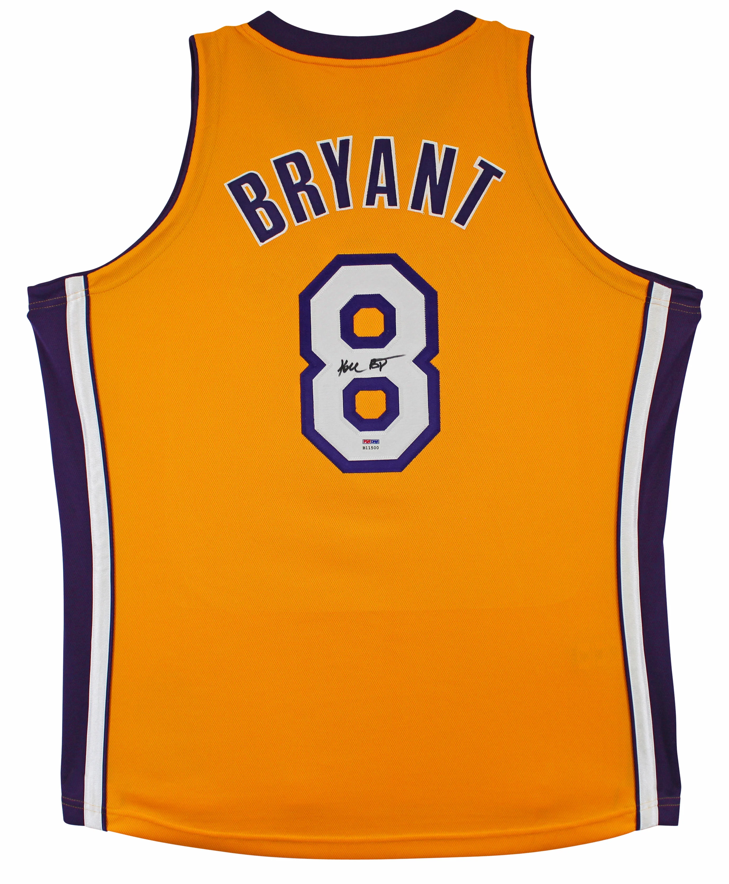 Lakers Kobe Bryant Signed Yellow M&N 1999-2000 HWC Authentic Jersey PSA #B11500 - Image 3