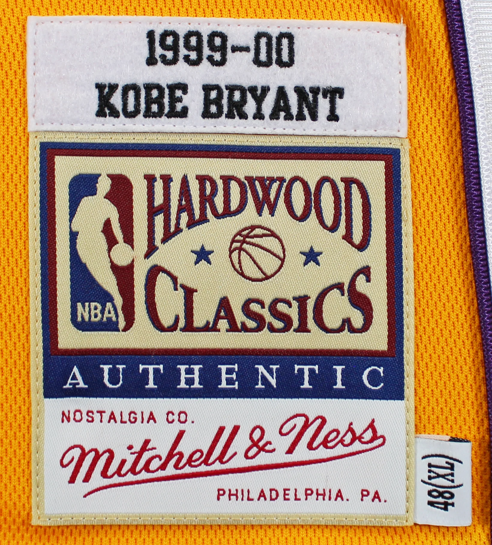 Lakers Kobe Bryant Signed Yellow M&N 1999-2000 HWC Authentic Jersey PSA #B11500 - Image 6