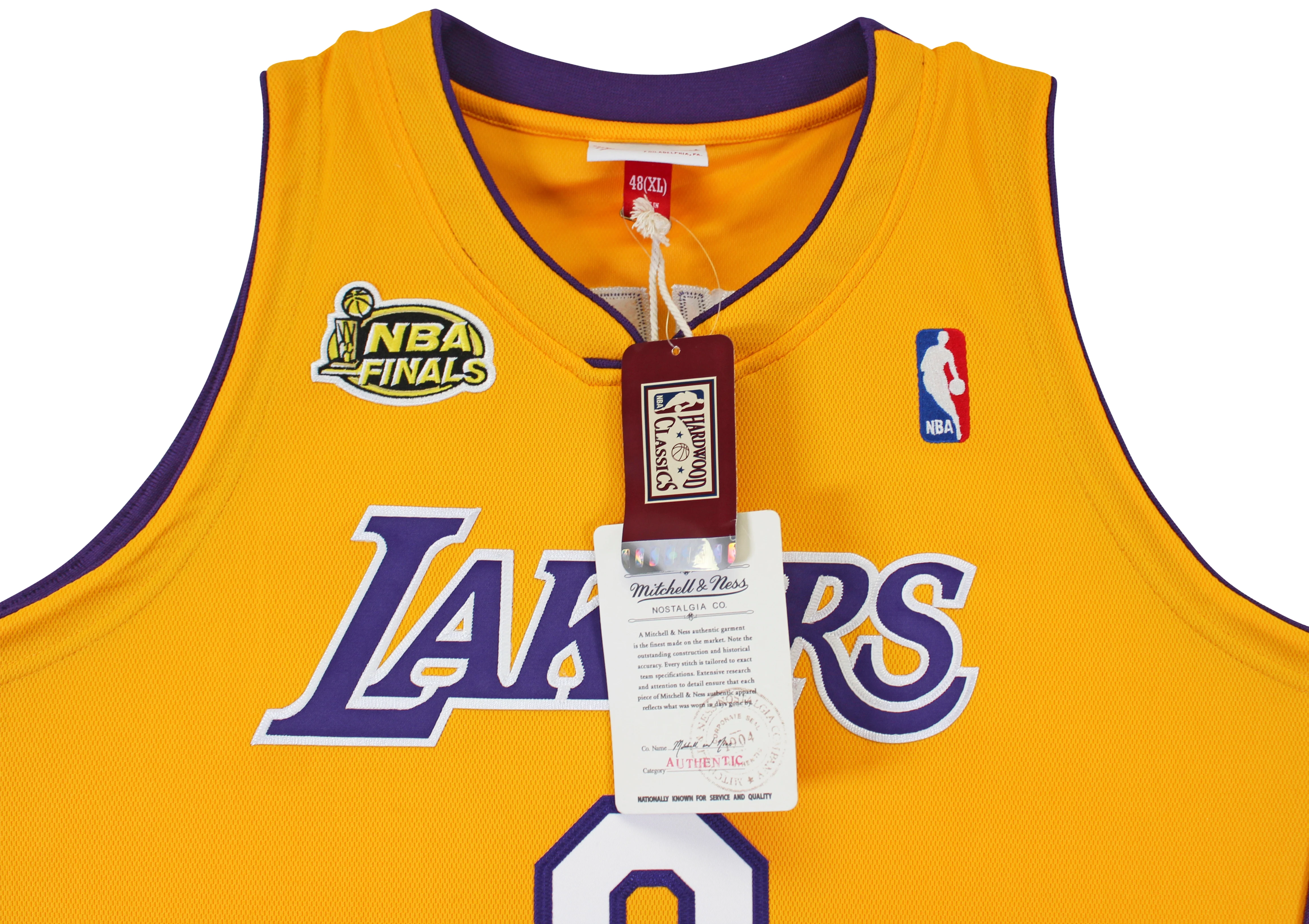 Lakers Kobe Bryant Signed Yellow M&N 2000-01 HWC Authentic Jersey PSA #B11732 - Image 6
