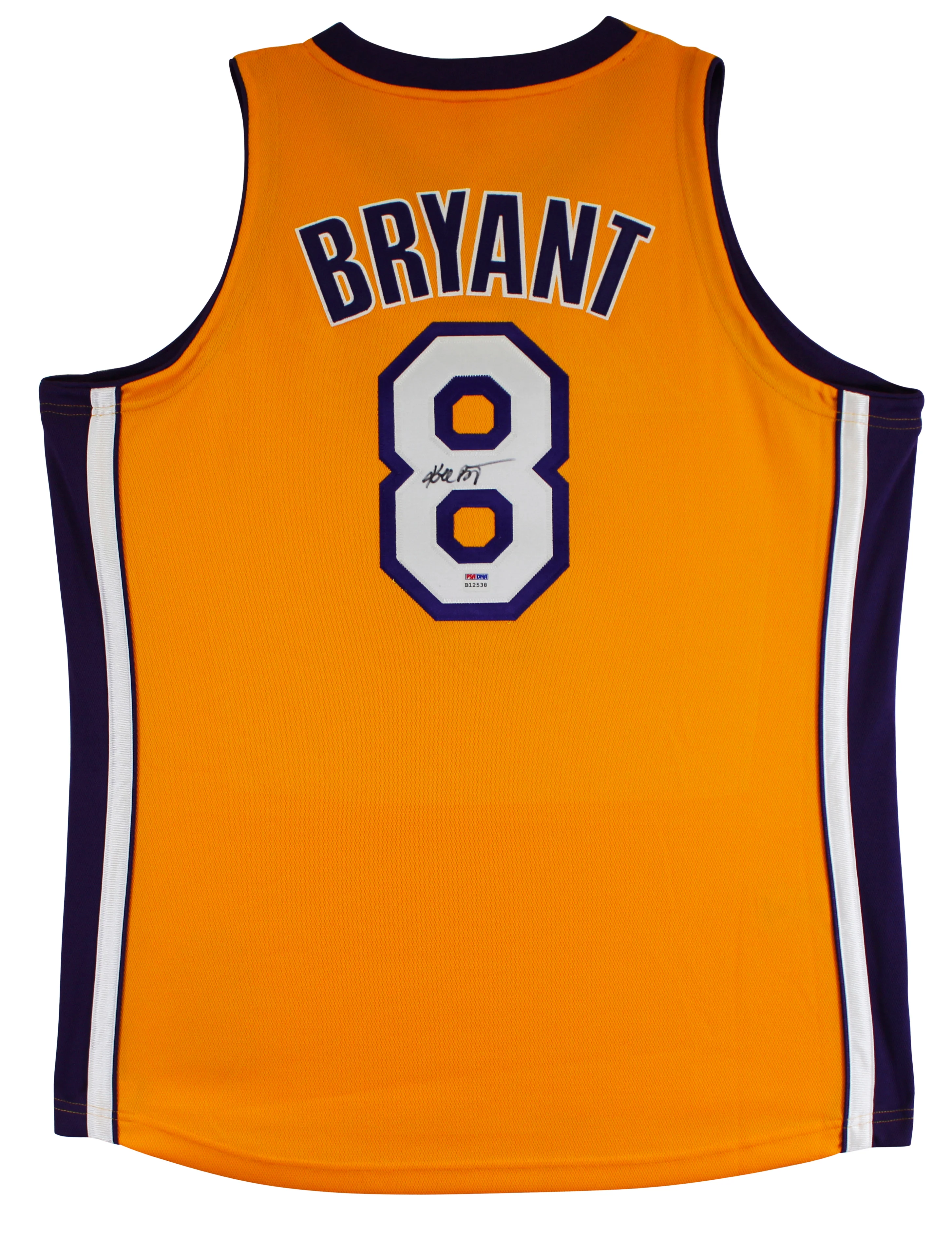 Lakers Kobe Bryant Signed Yellow M&N 2000-01 HWC Authentic Jersey PSA #B12538 - Image 3