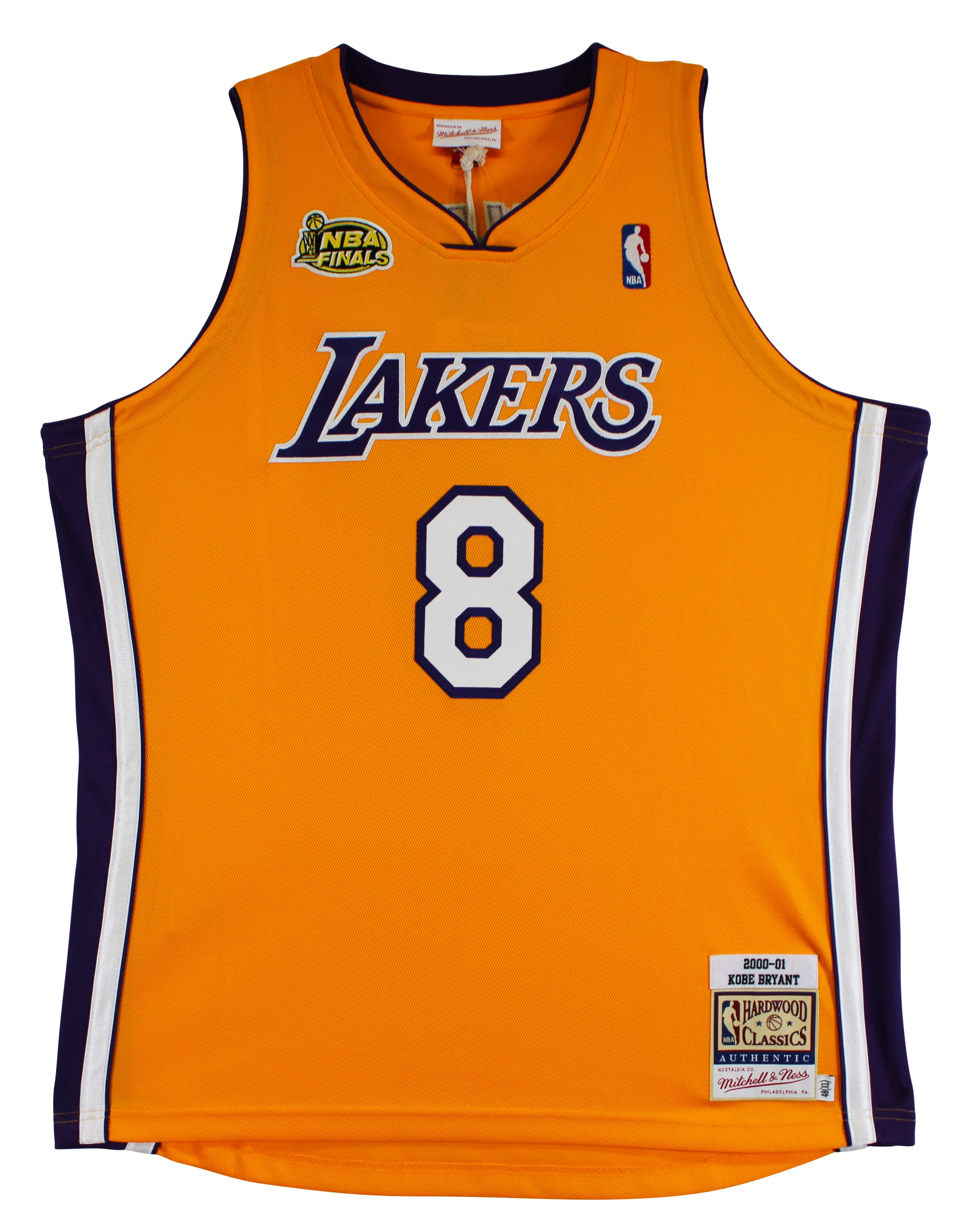 Lakers Kobe Bryant Signed Yellow M&N 2000-01 HWC Authentic Jersey PSA #B12538 - Image 5