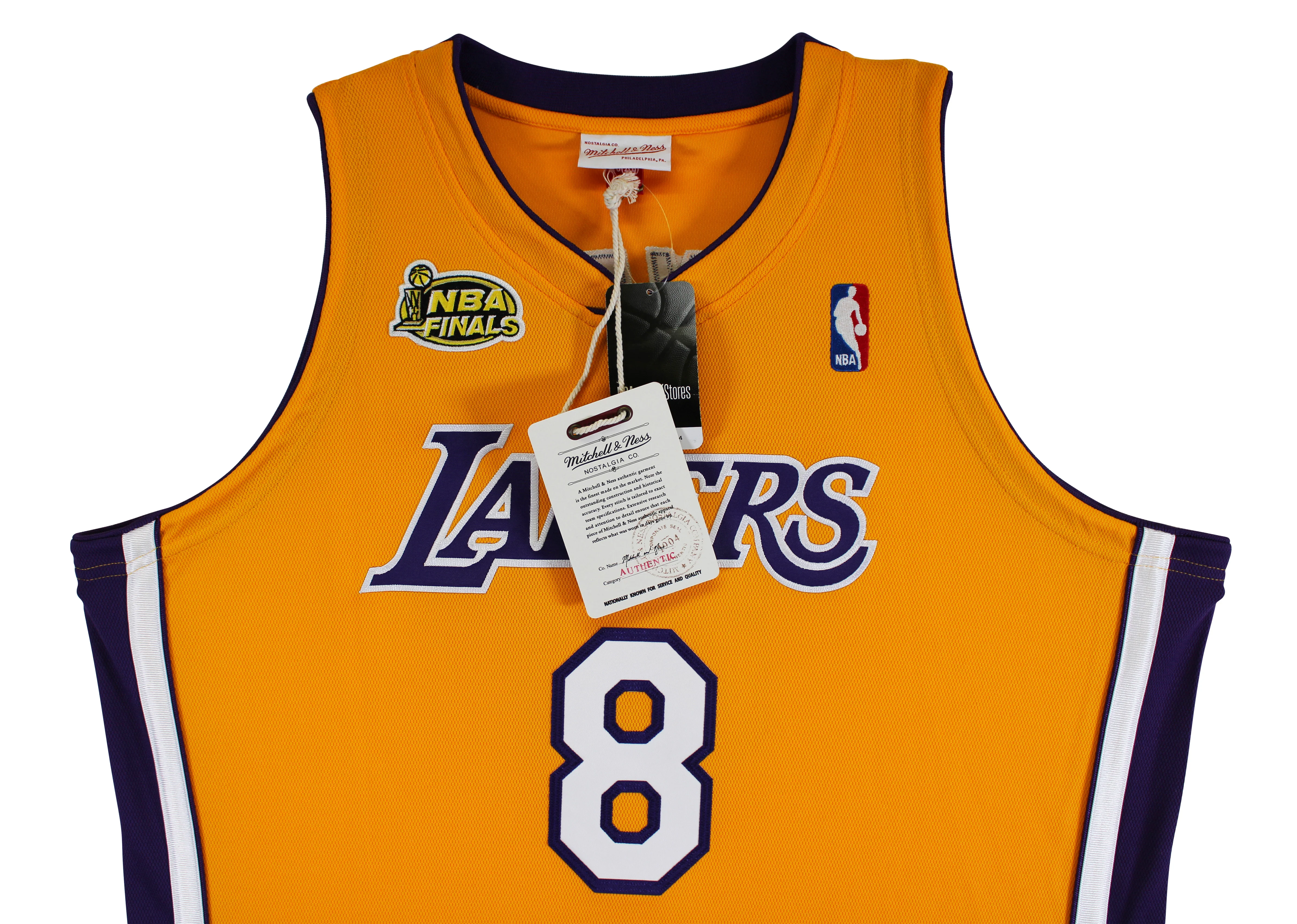 Lakers Kobe Bryant Signed Yellow M&N 2000-01 HWC Authentic Jersey PSA #B12538 - Image 6