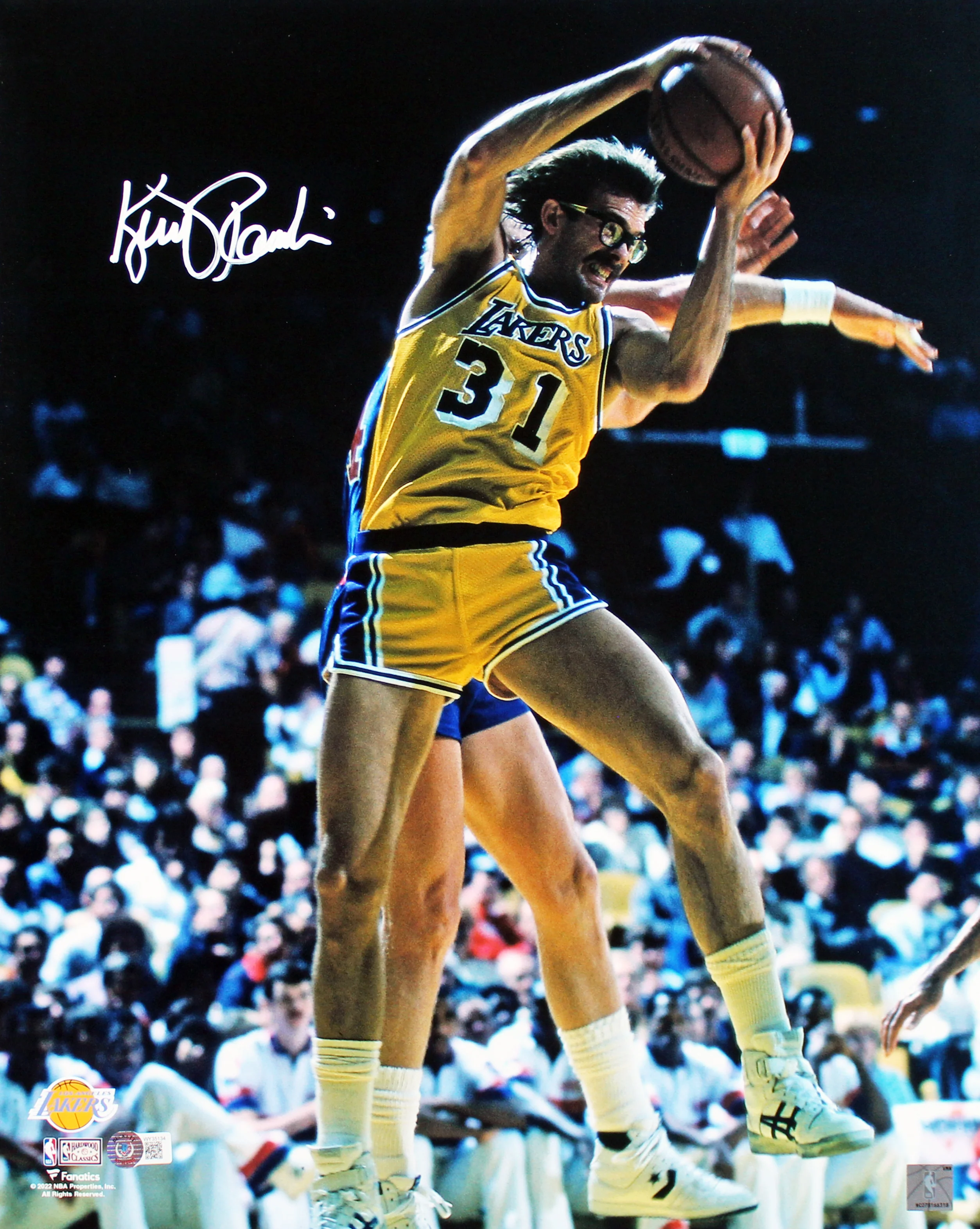 Lakers Kurt Rambis Authentic Signed 16x20 Rebounding Photo BAS Witnessed - Image 2