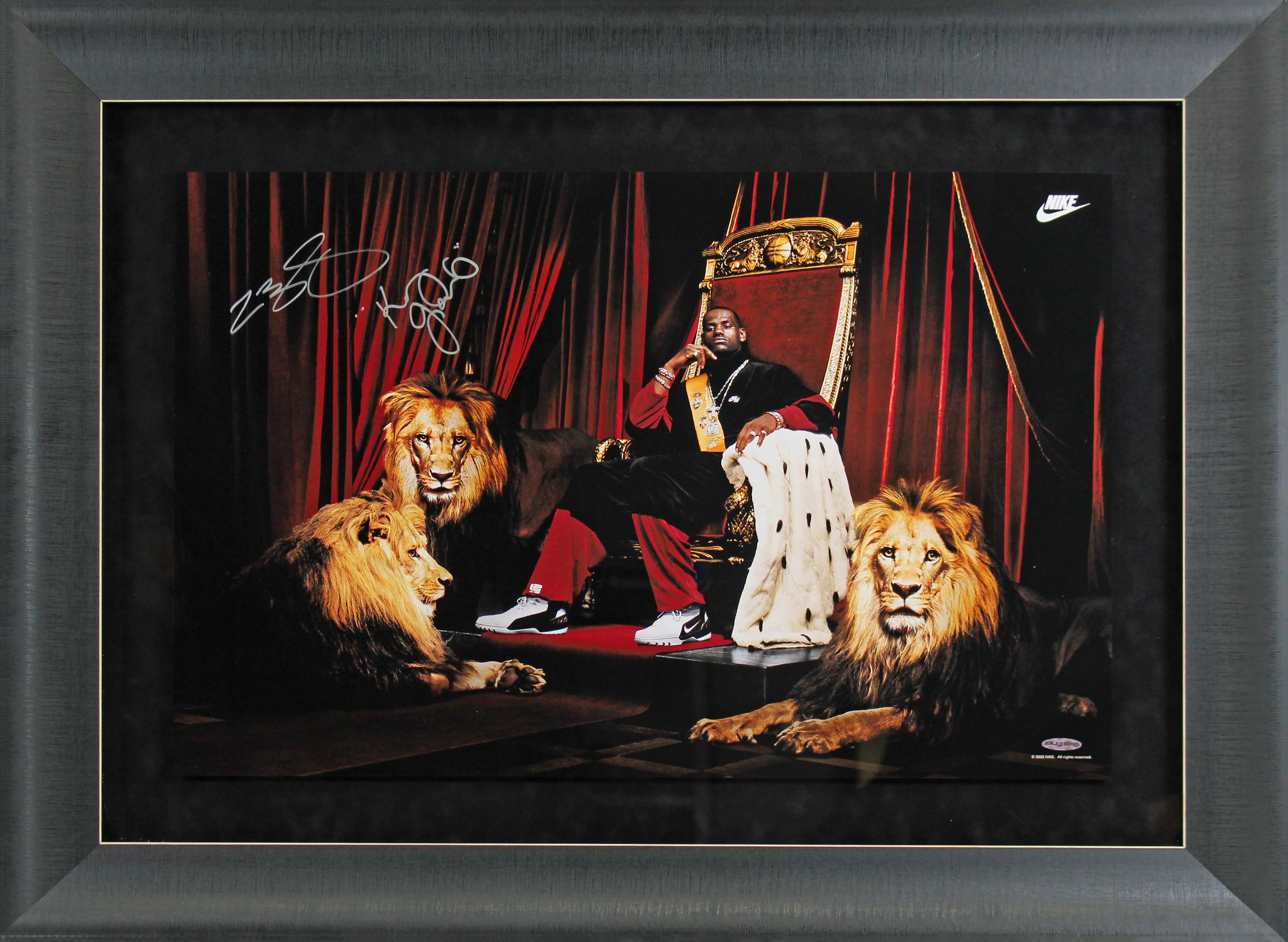 Lakers LeBron James "King James" Authentic Signed Framed 16x24 Photo UDA - Image 2