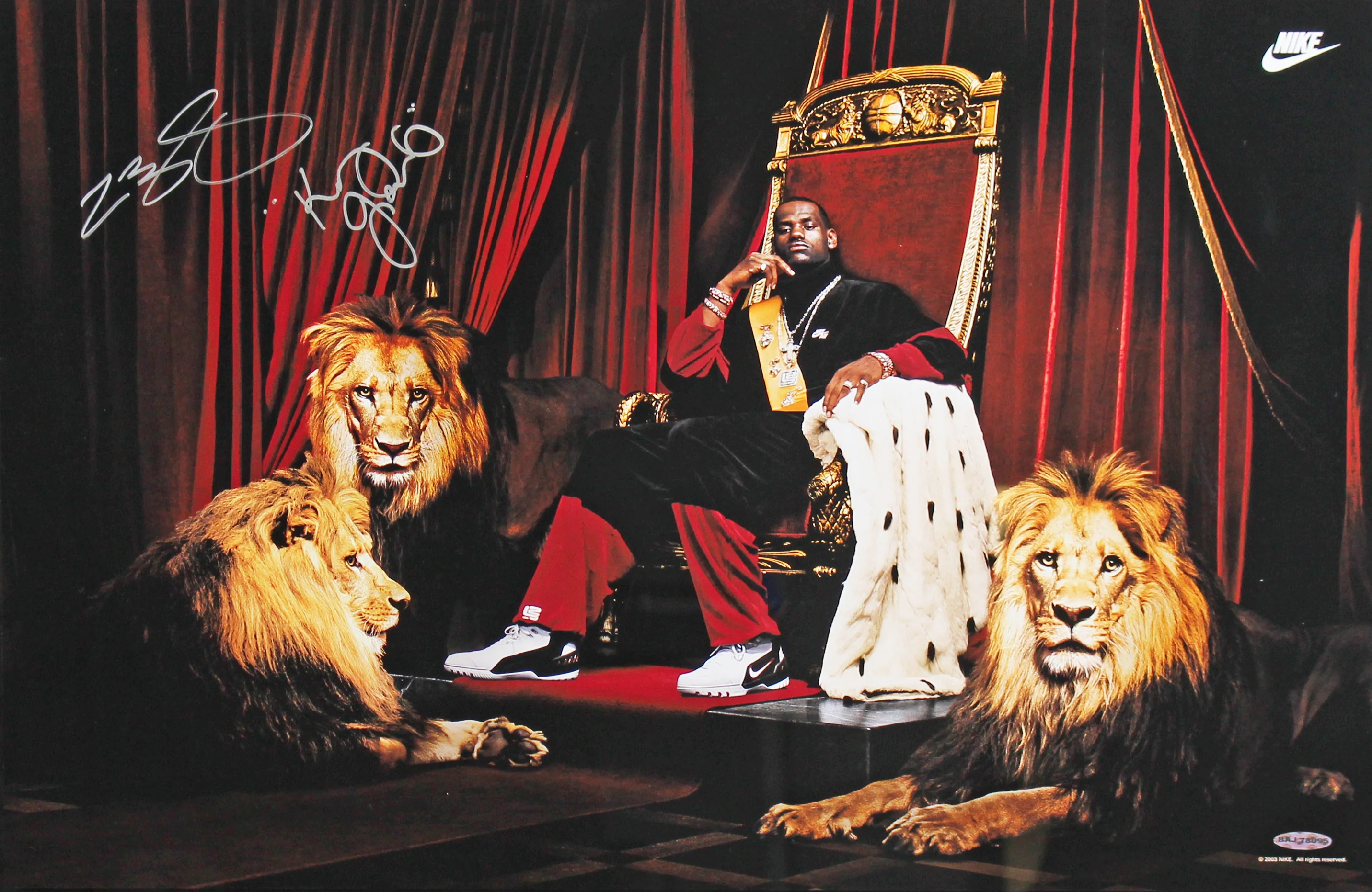 Lakers LeBron James "King James" Authentic Signed Framed 16x24 Photo UDA - Image 3