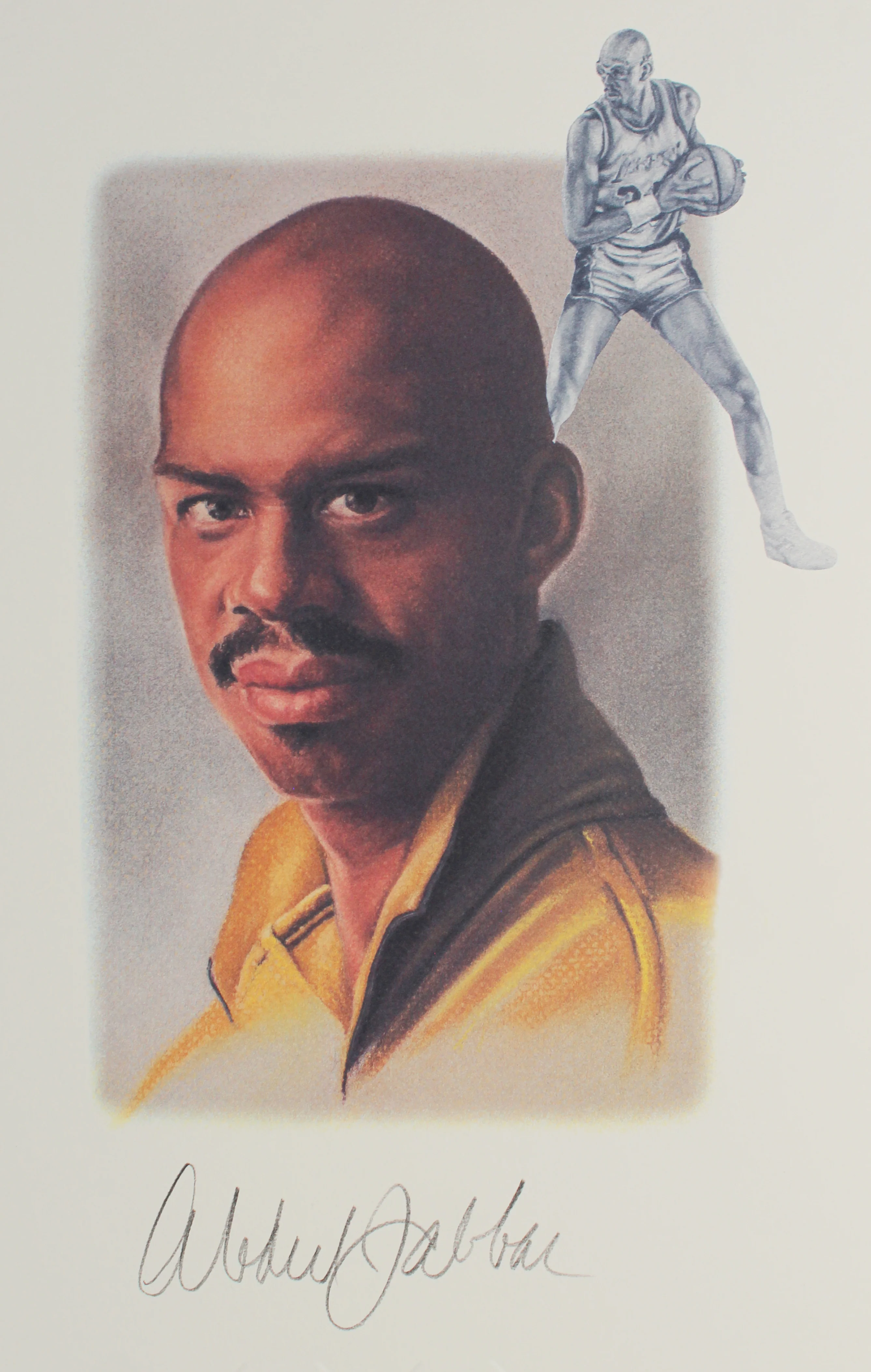 Lakers Legends (5) Chamberlain, Jabbar, Johnson Signed 22x39 Lithograph BAS - Image 5