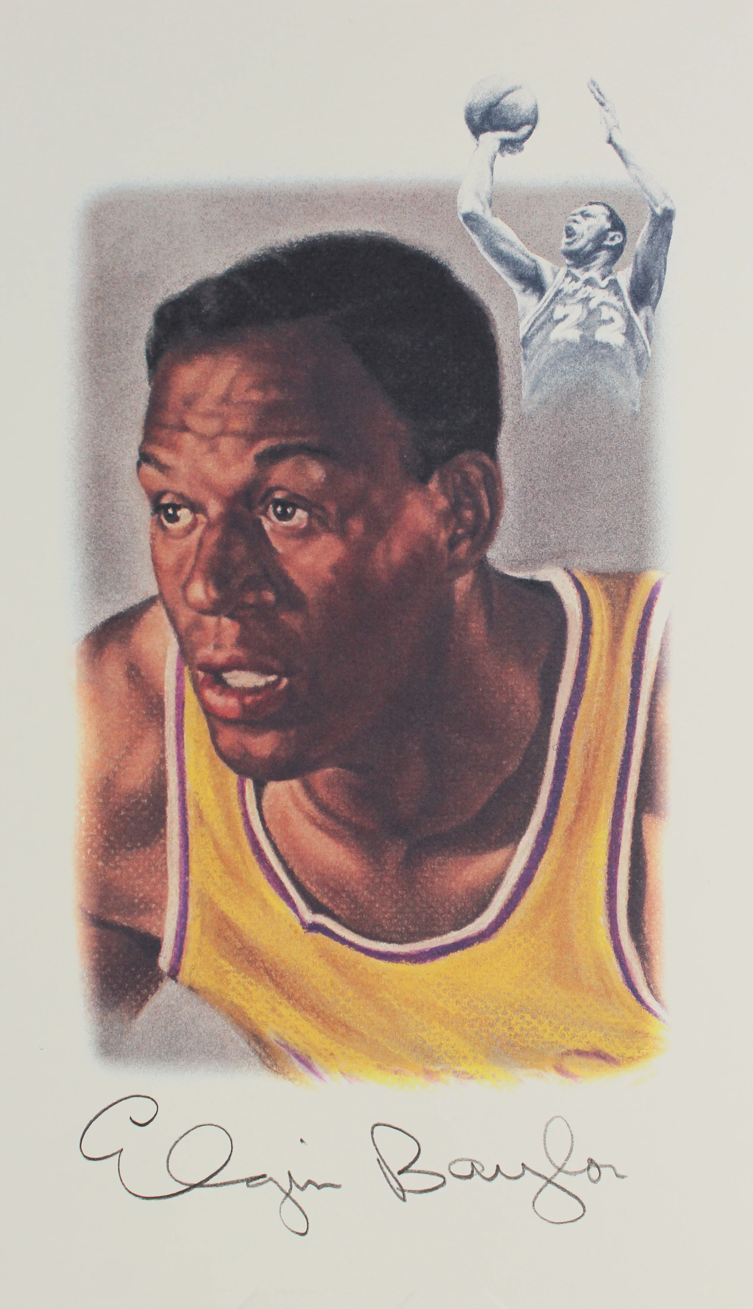 Lakers Legends (5) Chamberlain, Jabbar, Johnson Signed 22x39 Lithograph BAS - Image 7