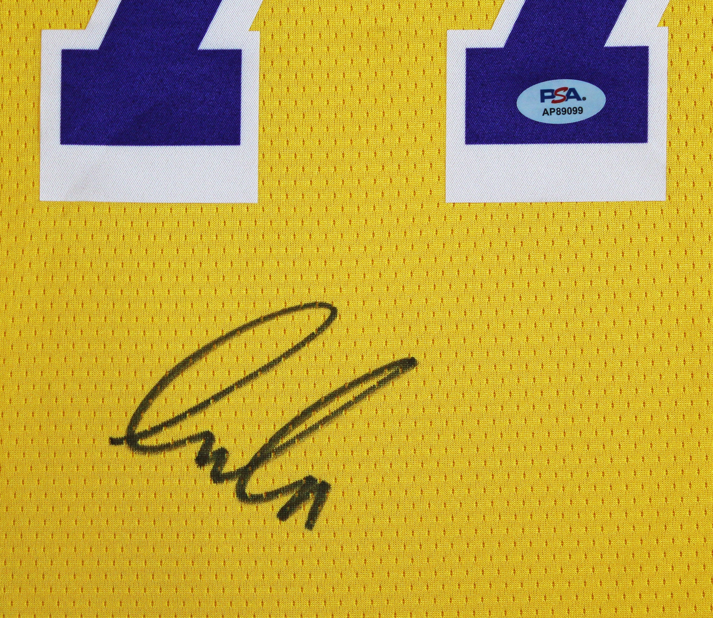 Lakers Luka Doncic Signed Yellow Nike Swingman Framed Jersey PSA/DNA #AP89099 - Image 3
