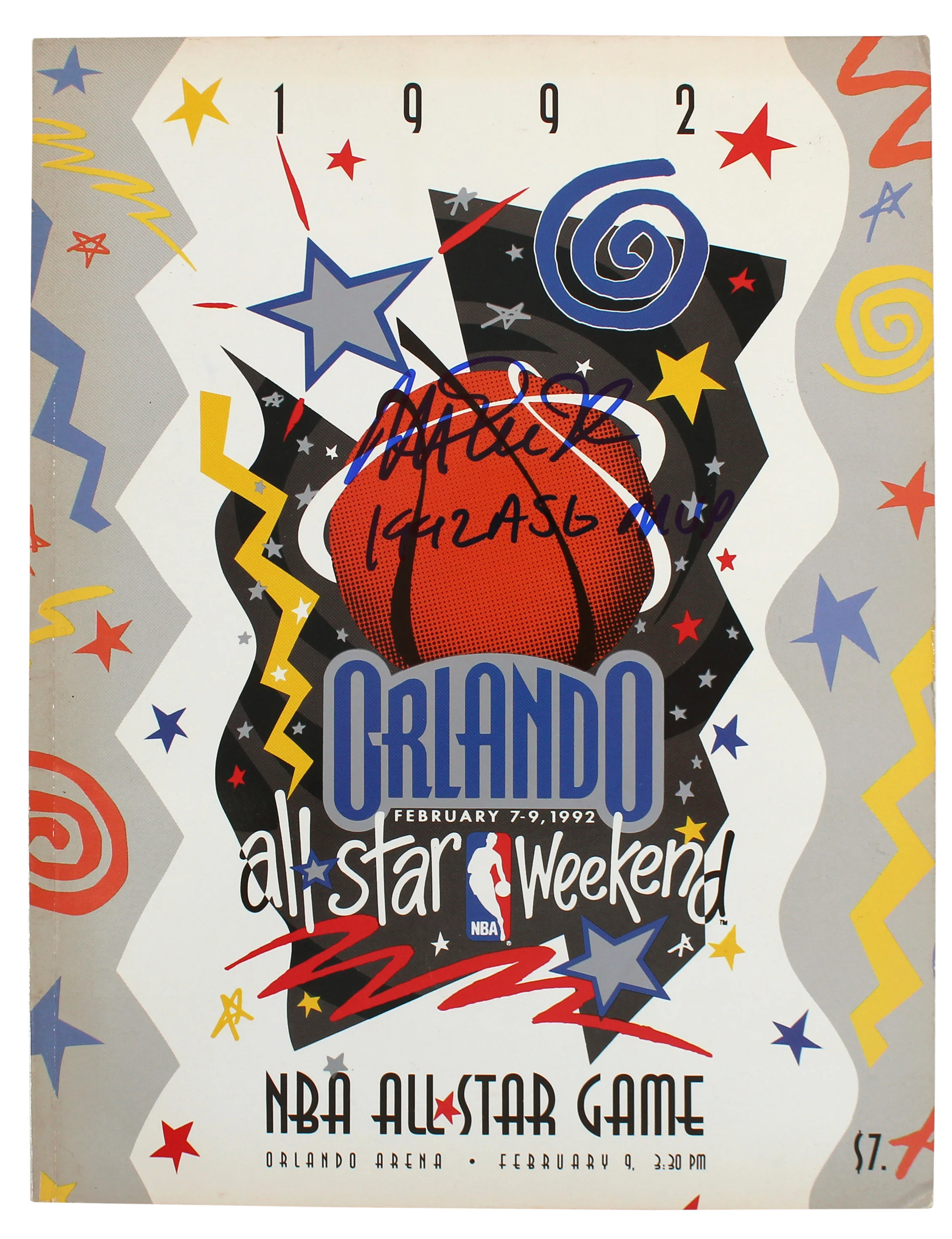 Lakers Magic Johnson "1992 ASG MVP" Signed All Star Game Program BAS #WN87434 - Image 2