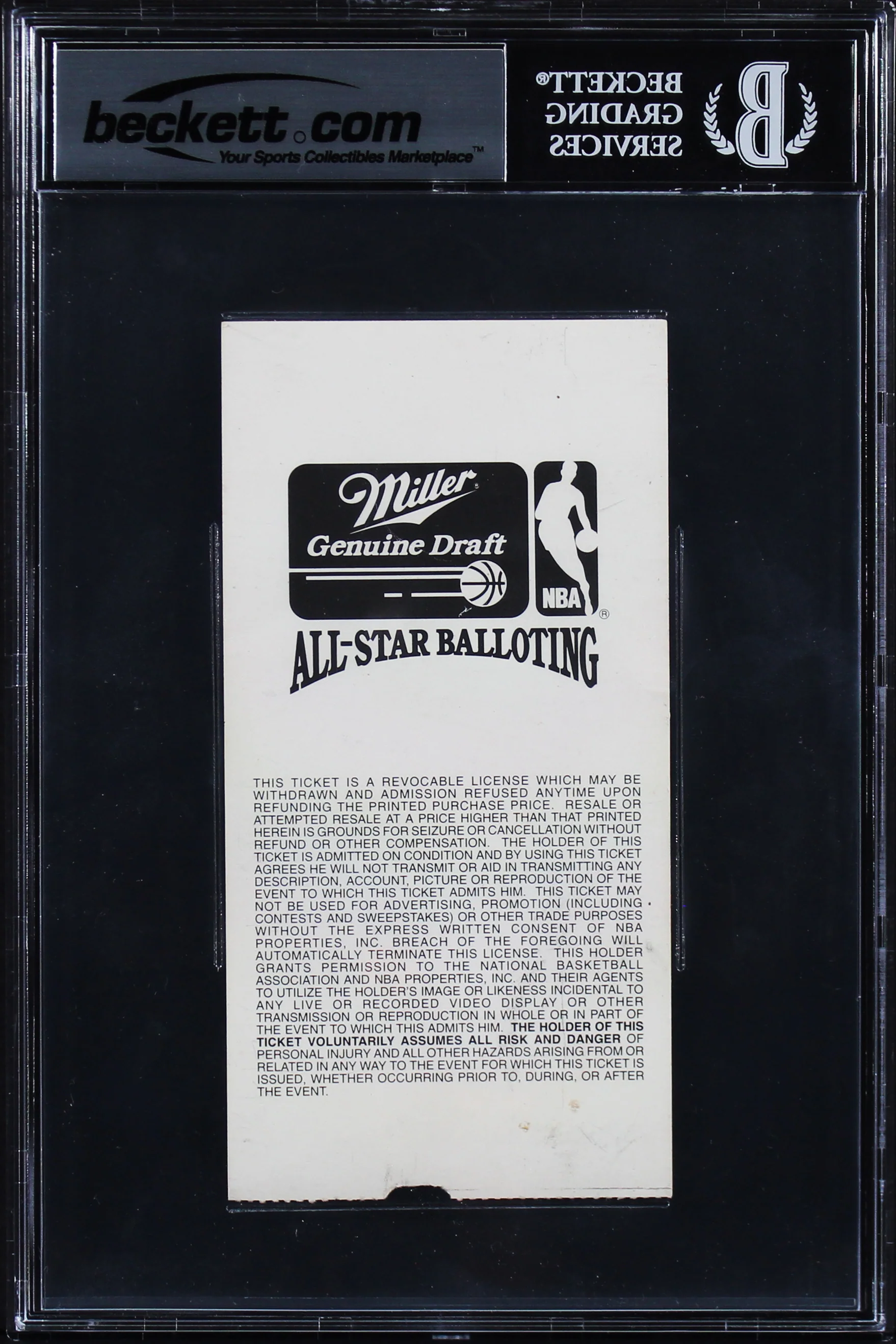 Lakers Magic Johnson "92 ASG MVP" Signed Ticket Stub Auto 10! BAS Slabbed - Image 3
