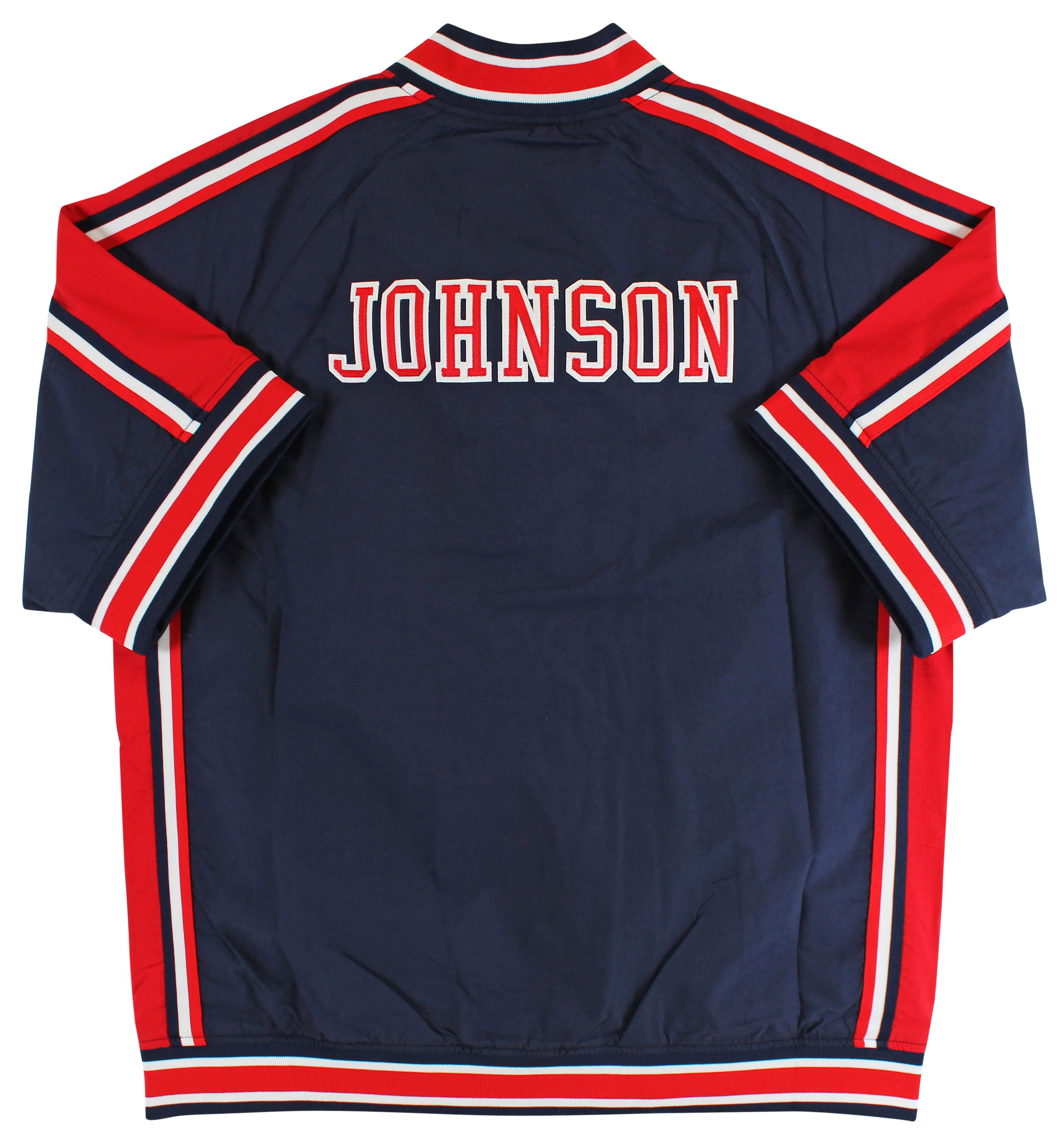 Lakers Magic Johnson "92 Gold" Signed Team USA M&N Warm Up Jacket BAS Witnessed - Image 5