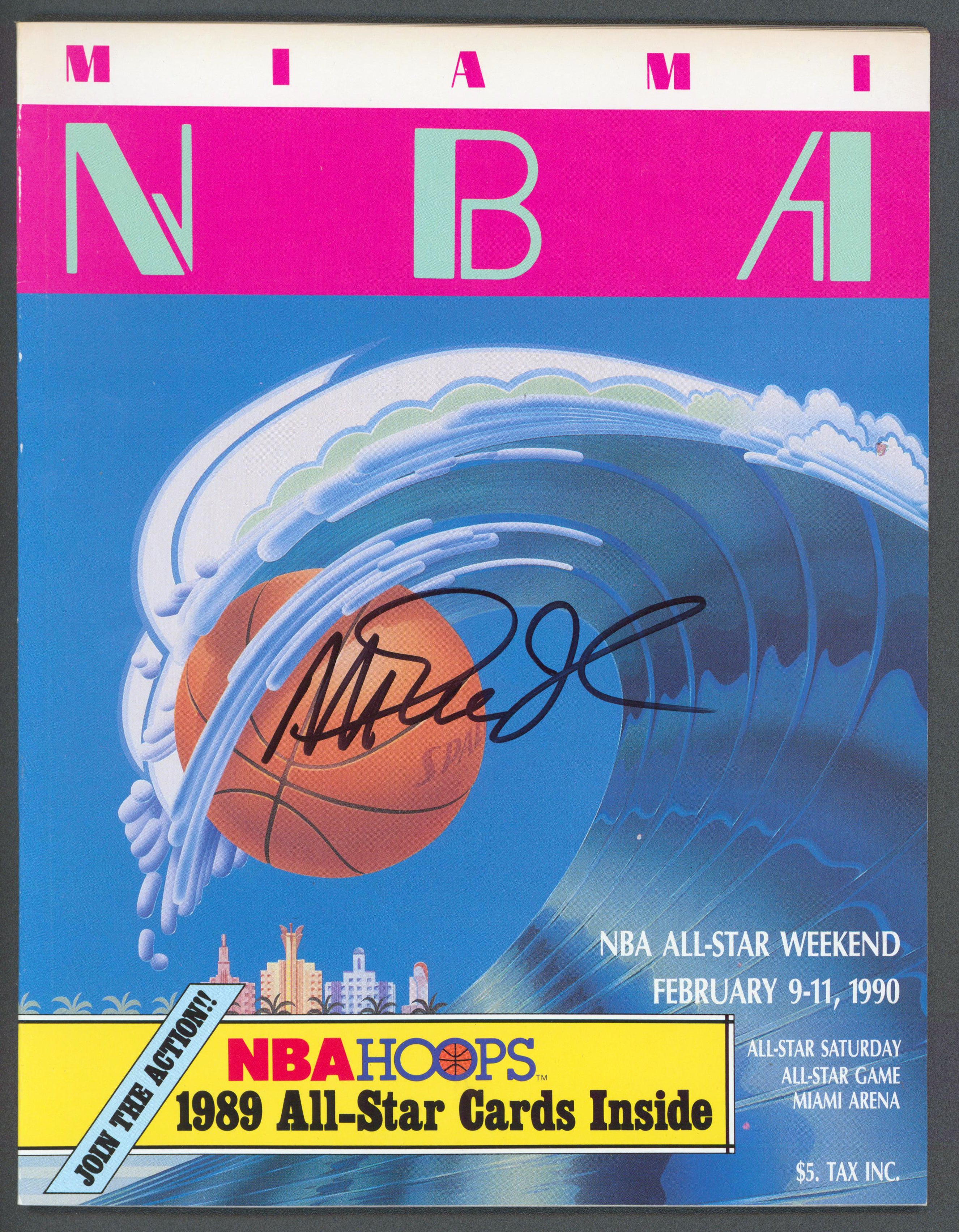 Lakers Magic Johnson Authentic Signed 1990 NBA ASG Program BAS Wit #WJ91984 - Image 2