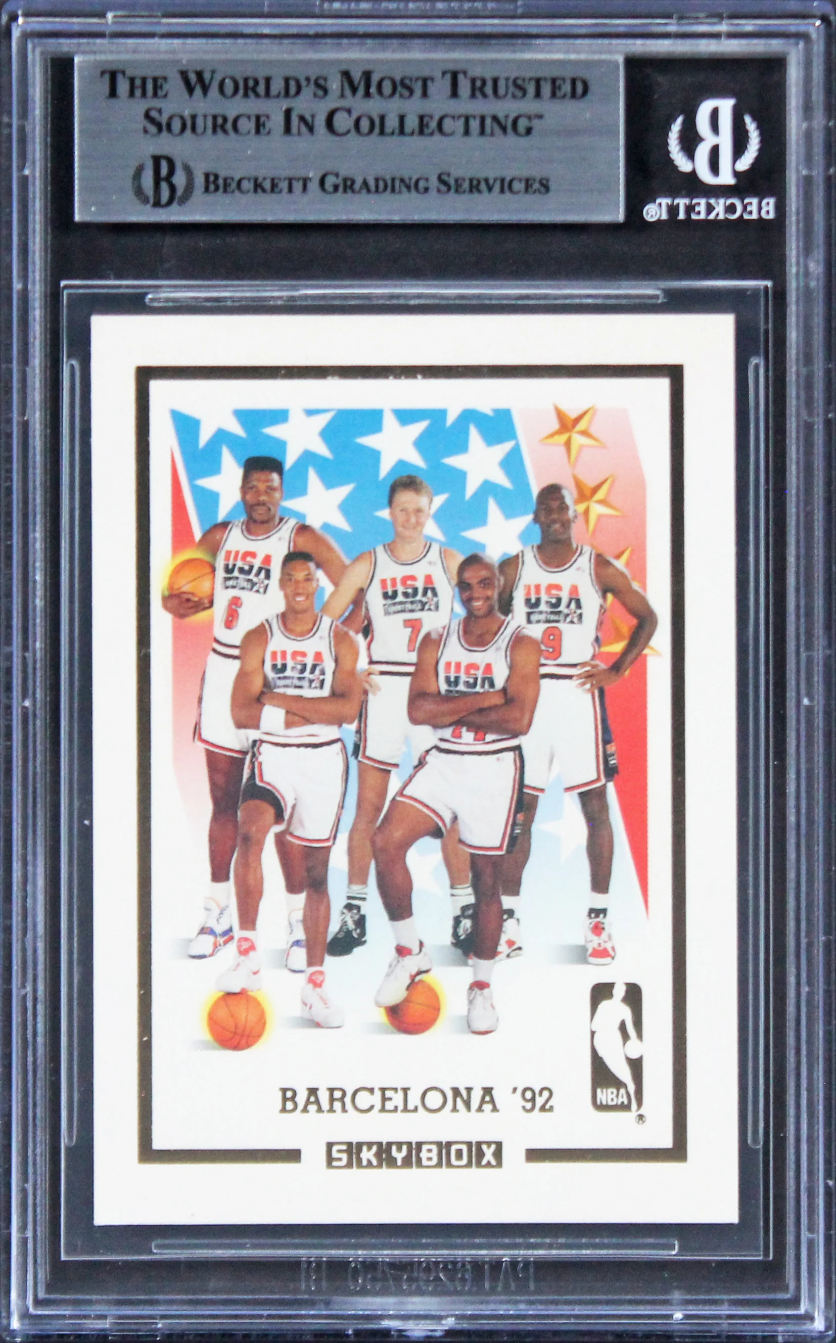 Lakers Magic Johnson Authentic Signed 1992 Skybox USA Card BAS Slabbed - Image 3