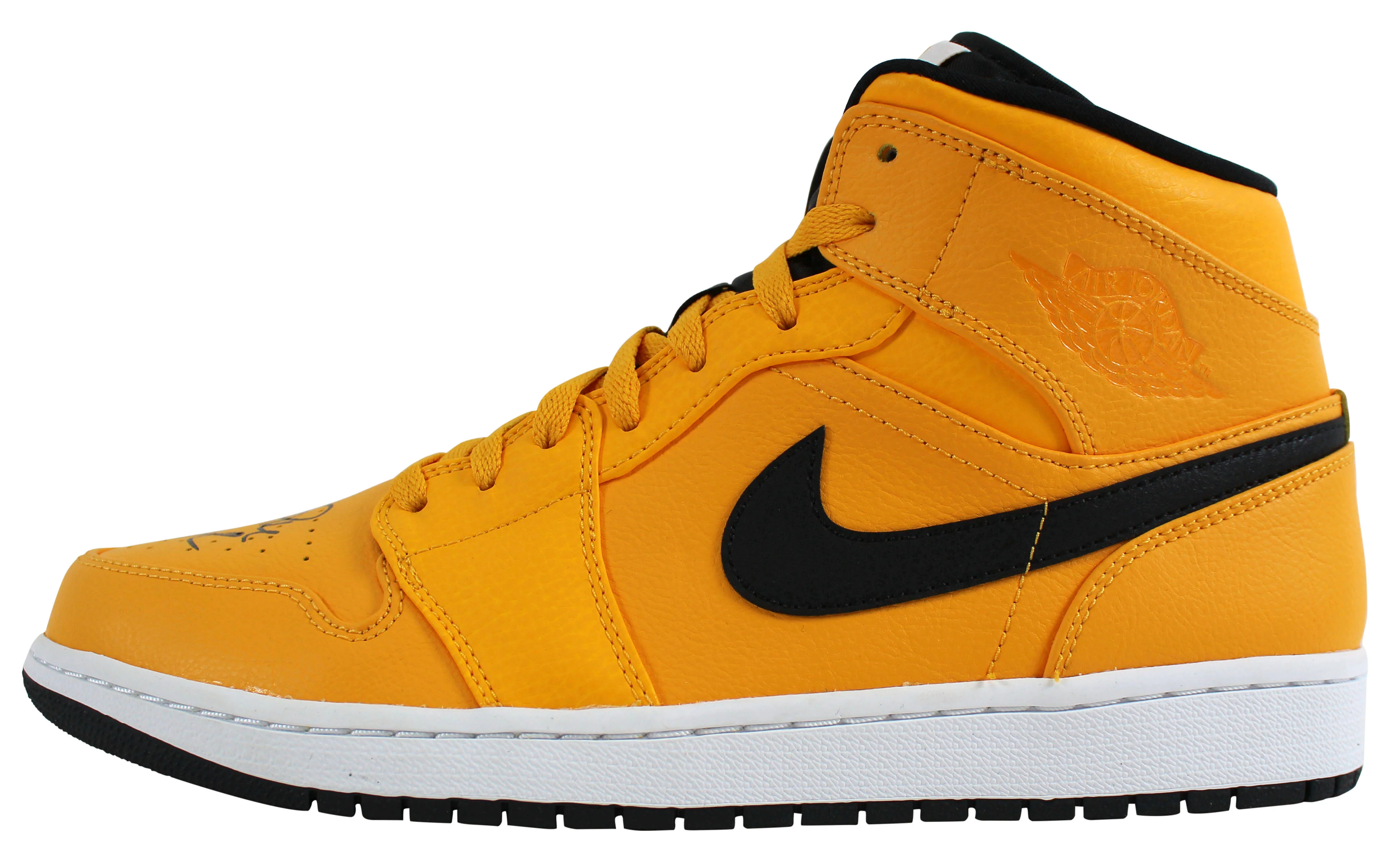 Lakers Magic Johnson Authentic Signed Air Jordan 1 Mid Shoes w/ Box BAS Witness - Image 8