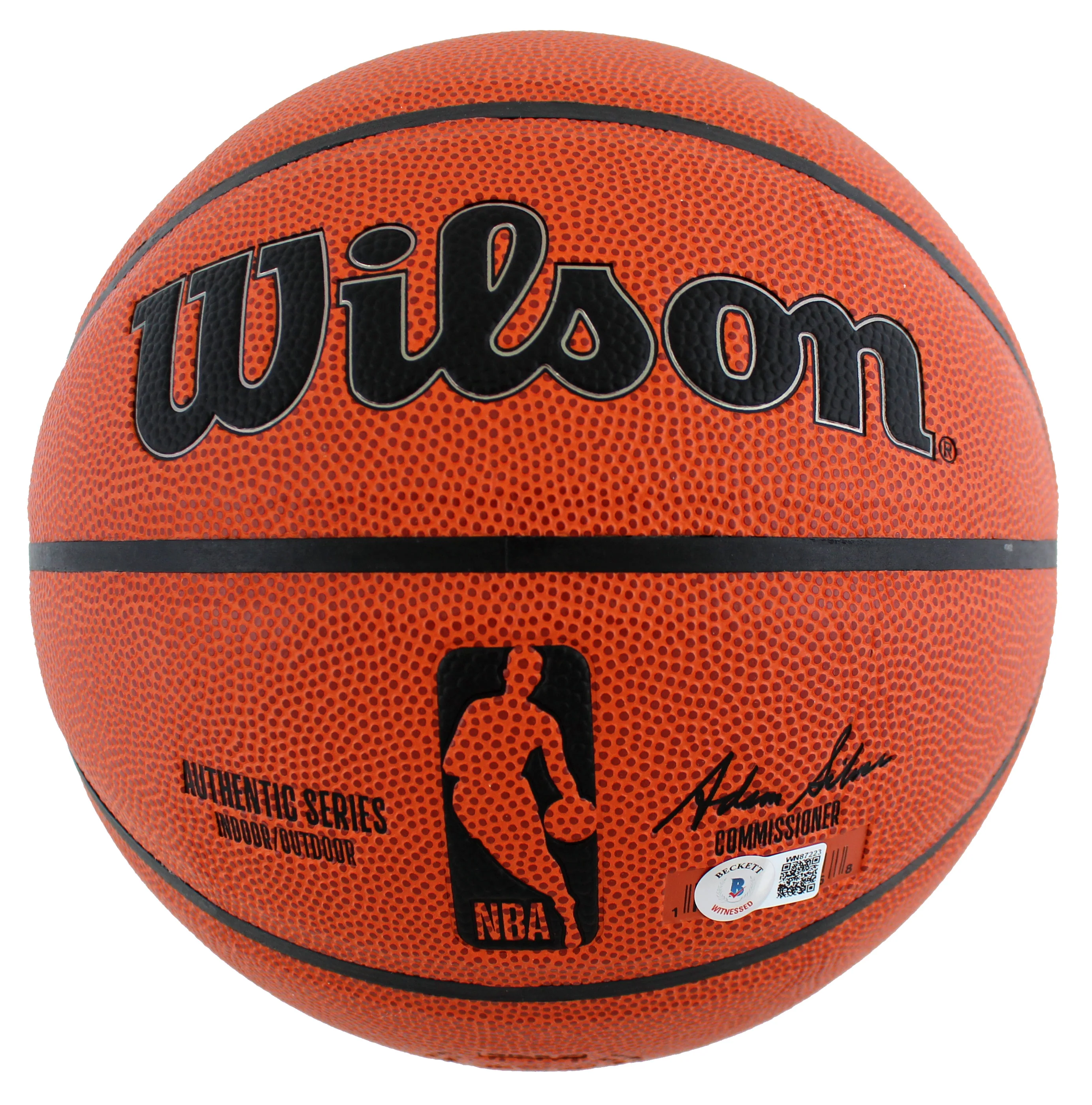 Lakers Magic Johnson Authentic Signed Wilson Basketball w/ Gold Sig BAS Witness - Image 4