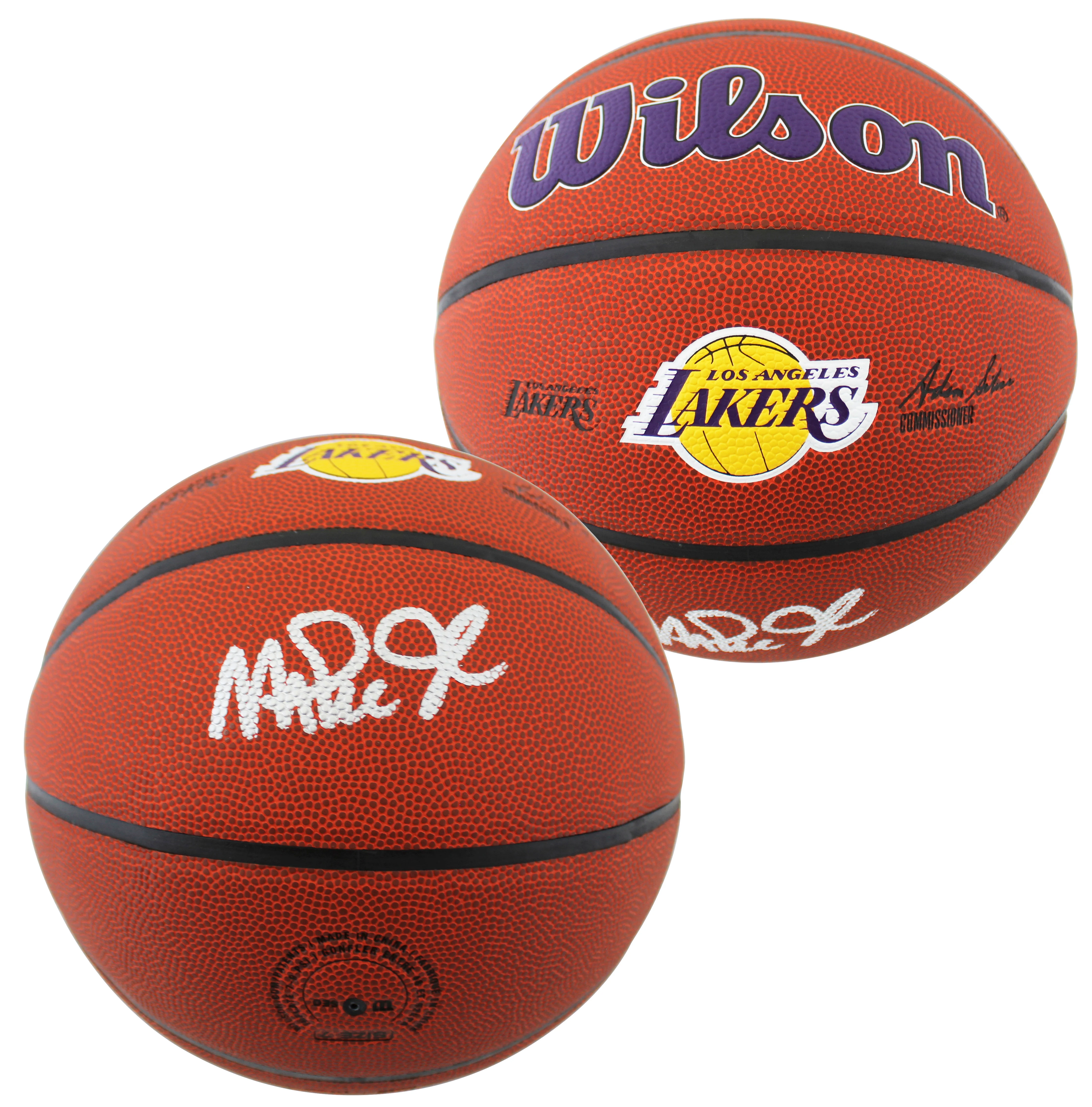 Lakers Magic Johnson Authentic Signed Wilson Logo Basketball BAS Witnessed - Image 2