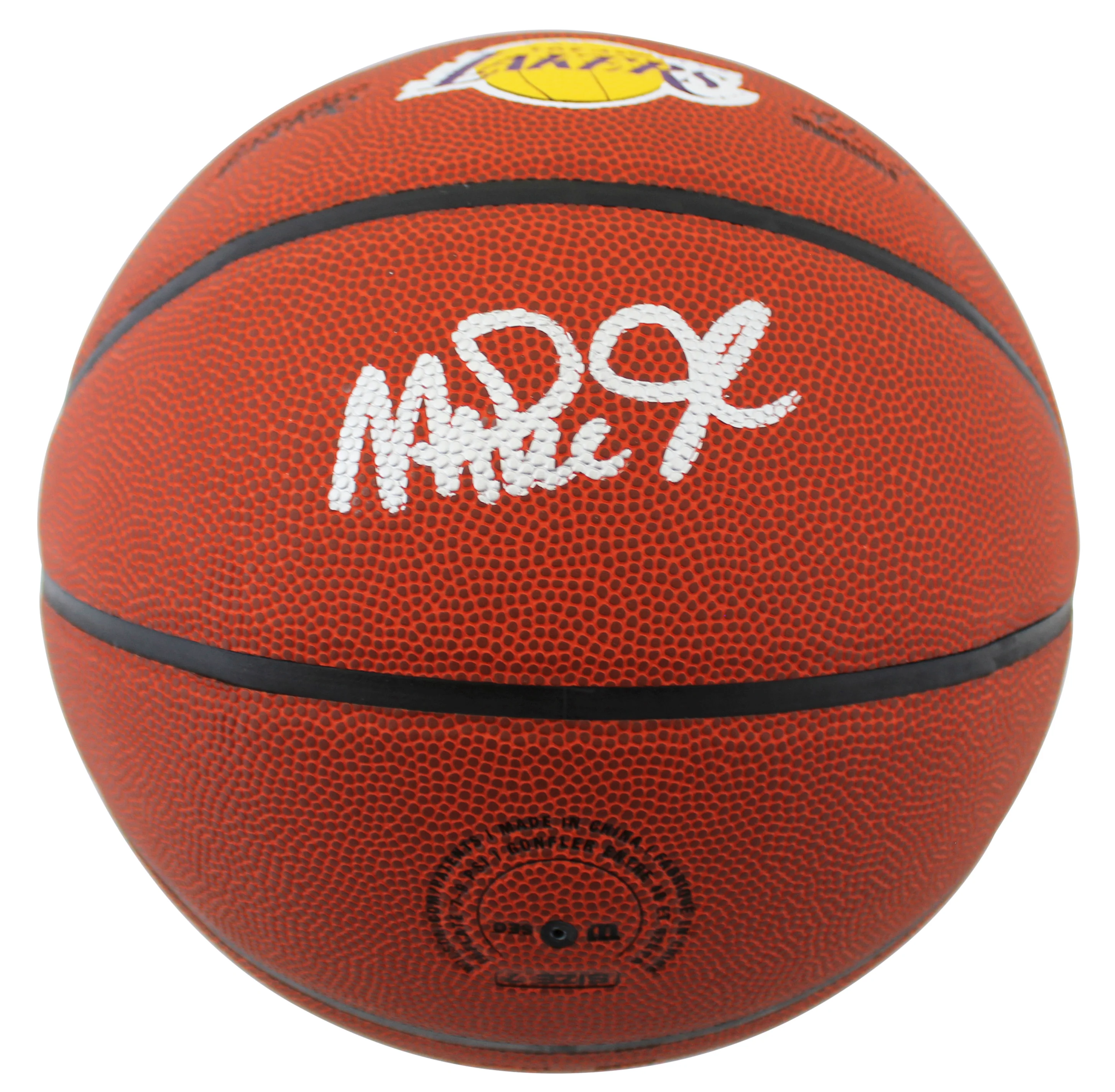Lakers Magic Johnson Authentic Signed Wilson Logo Basketball w/ Case BAS Witness - Image 4