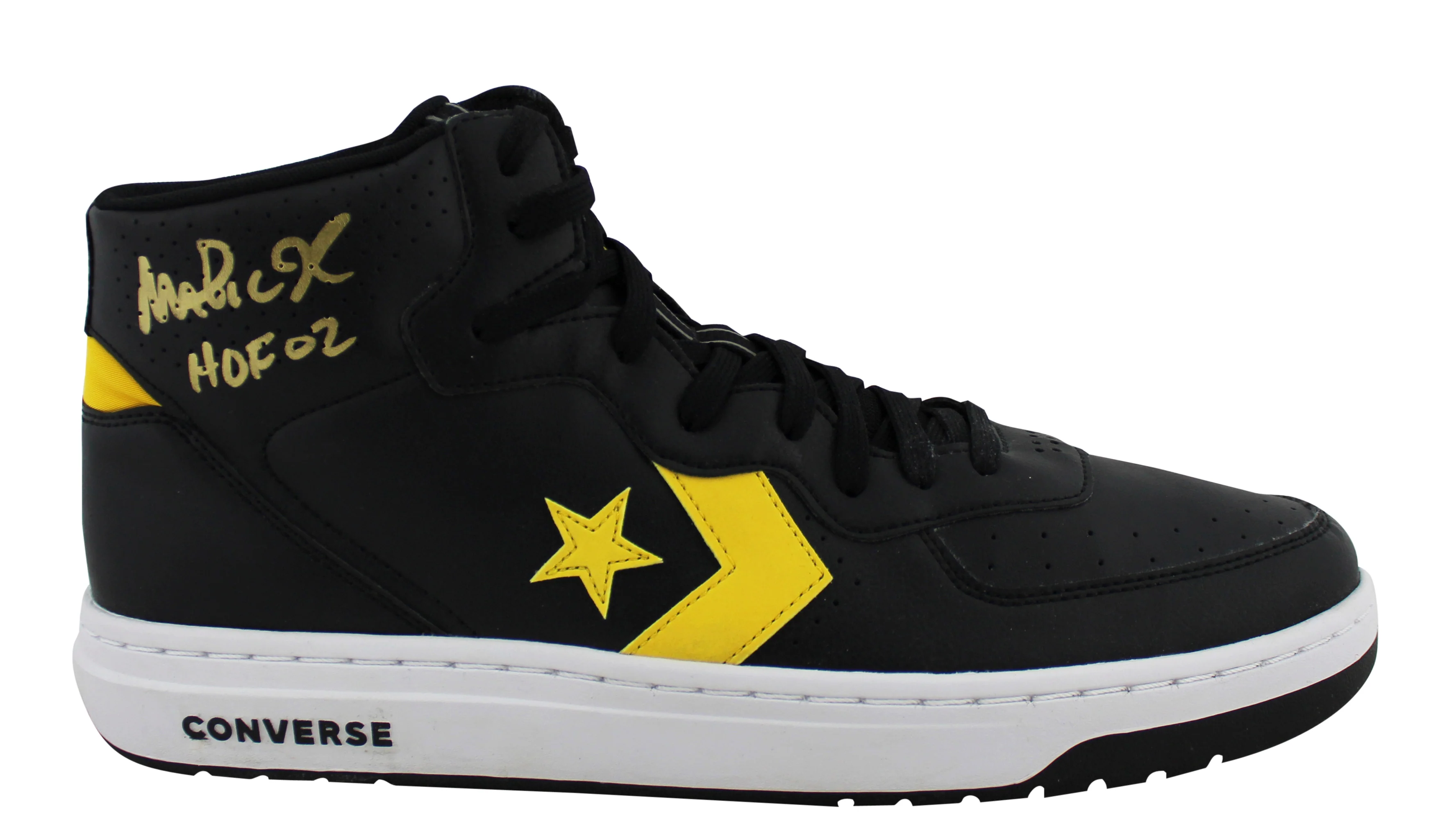 Lakers Magic Johnson "HOF 02" Signed Converse Rival Mid Size 13 Shoes w/ Box BAS - Image 5