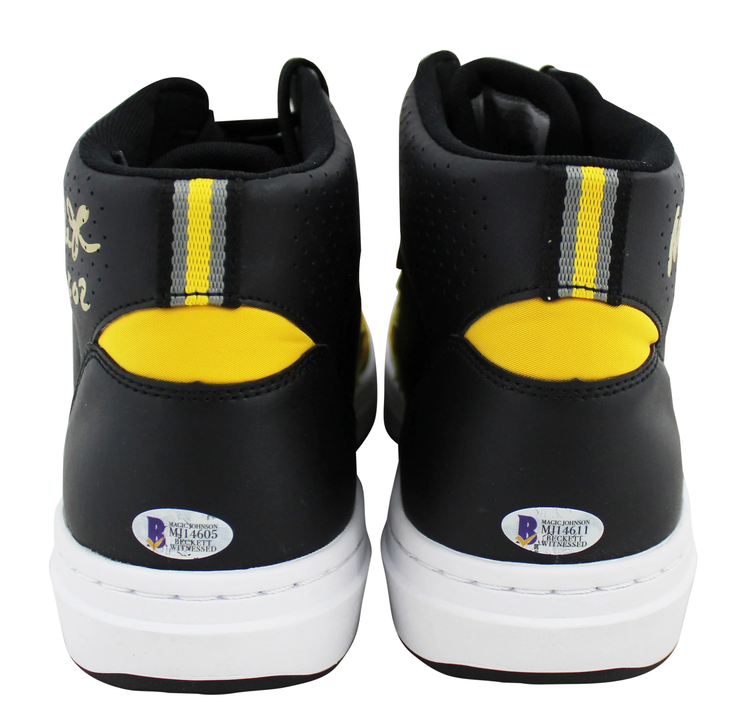 Lakers Magic Johnson "HOF 02" Signed Converse Rival Mid Size 13 Shoes w/ Box BAS - Image 7