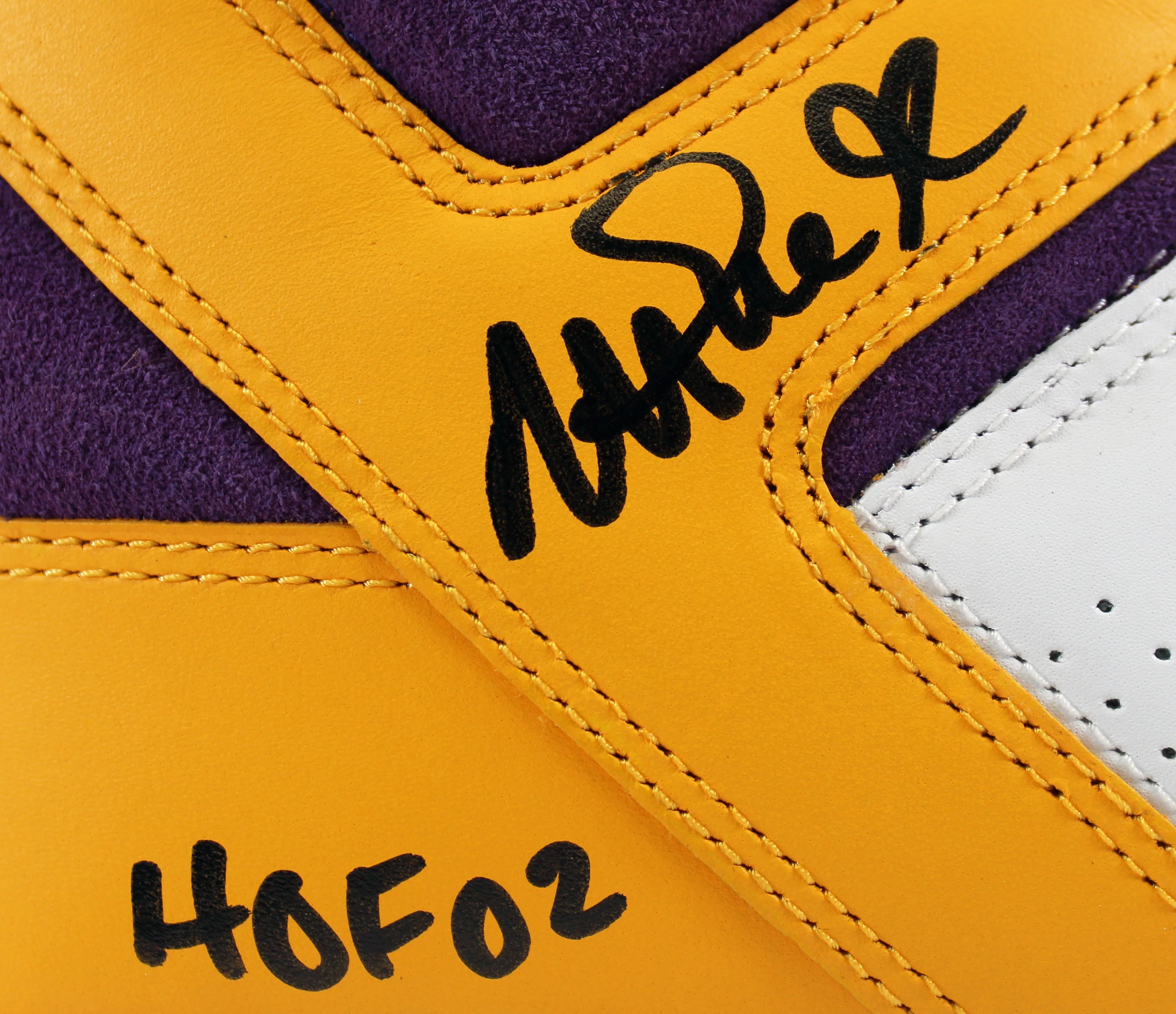 Lakers Magic Johnson "HOF 02" Signed Converse Weapon Shoes w/Box BAS Witness - Image 6
