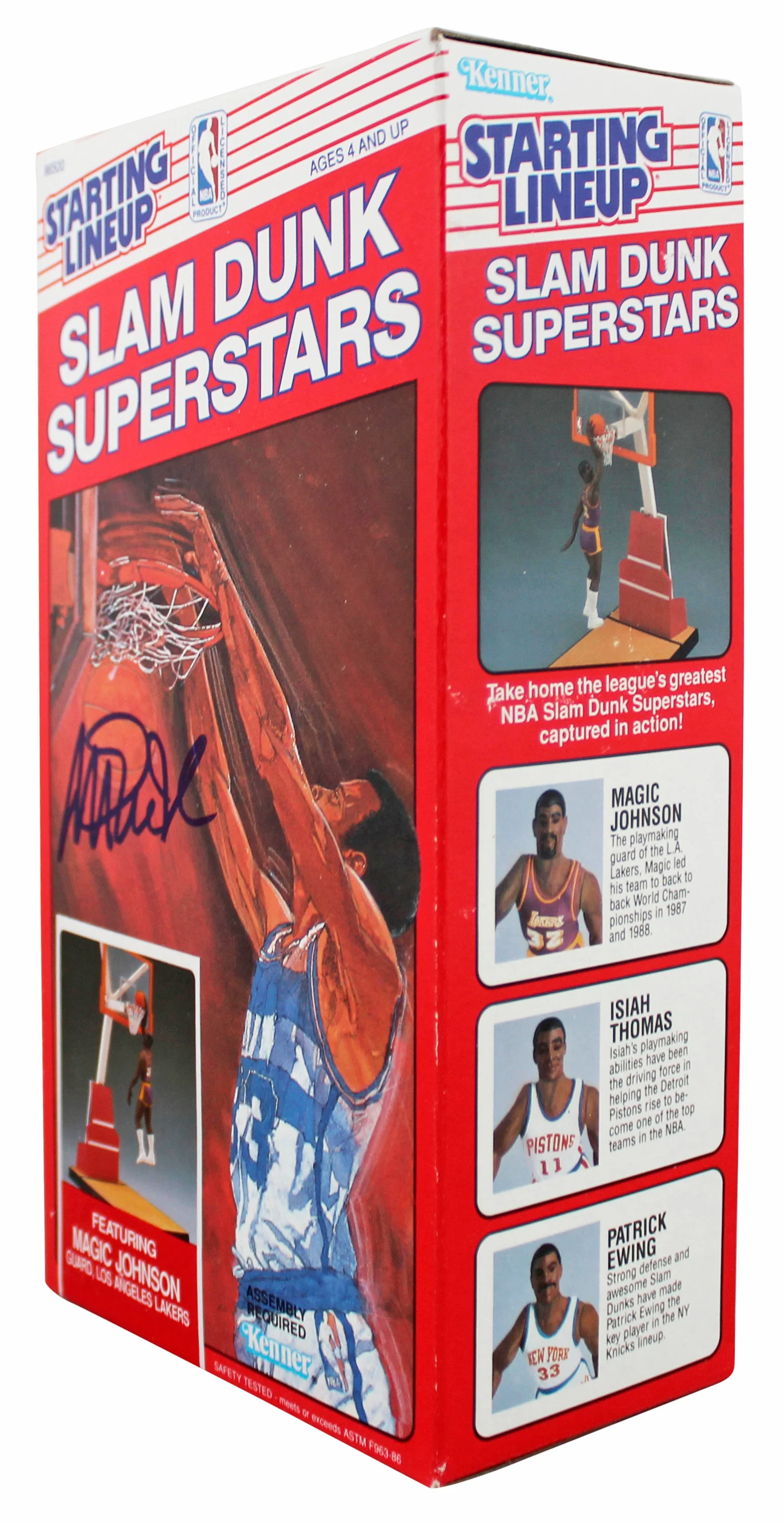 Lakers Magic Johnson Signed 1989 Starting Lineup Slam Dunk Superstars BAS Wit - Image 3