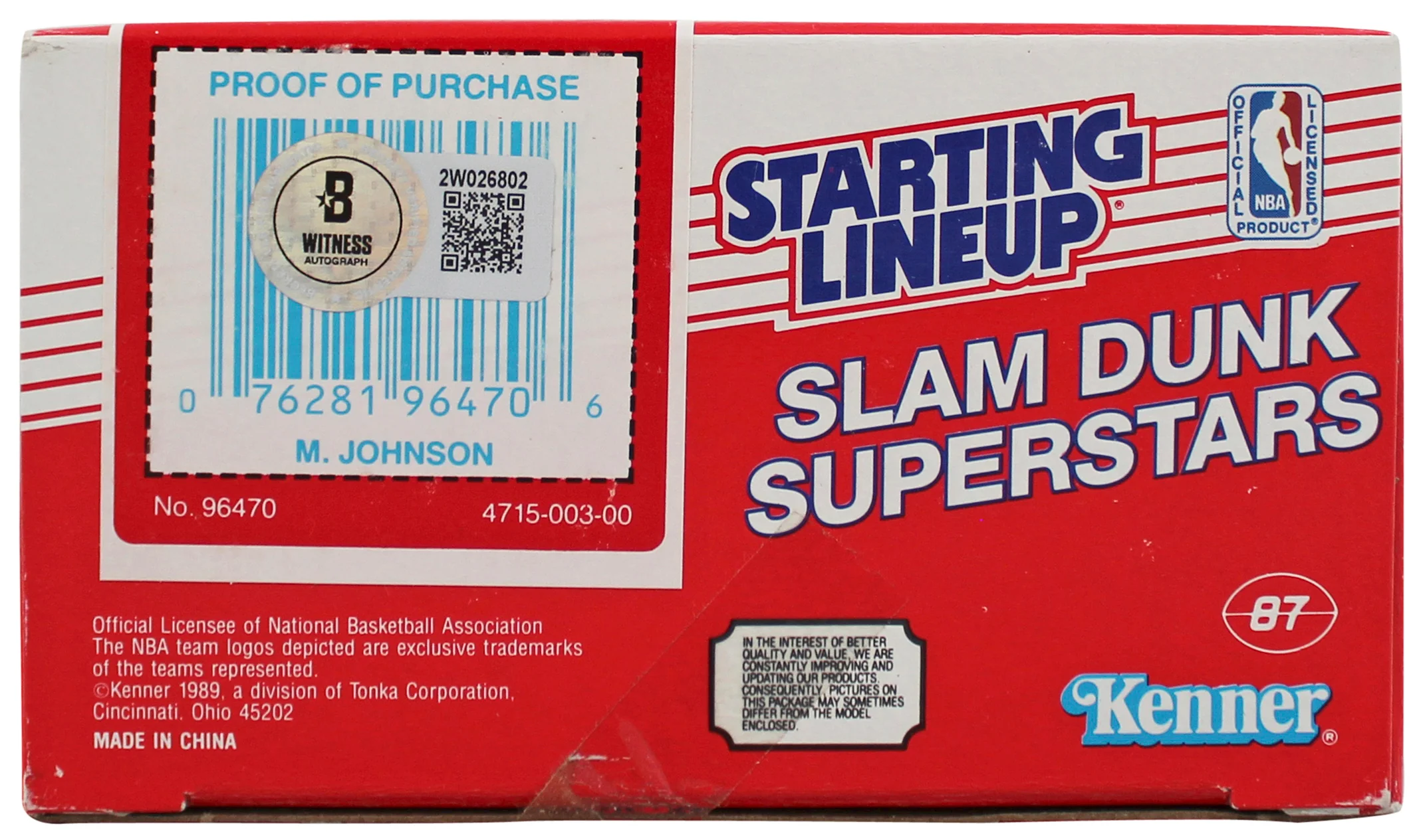 Lakers Magic Johnson Signed 1989 Starting Lineup Slam Dunk Superstars BAS Wit - Image 9