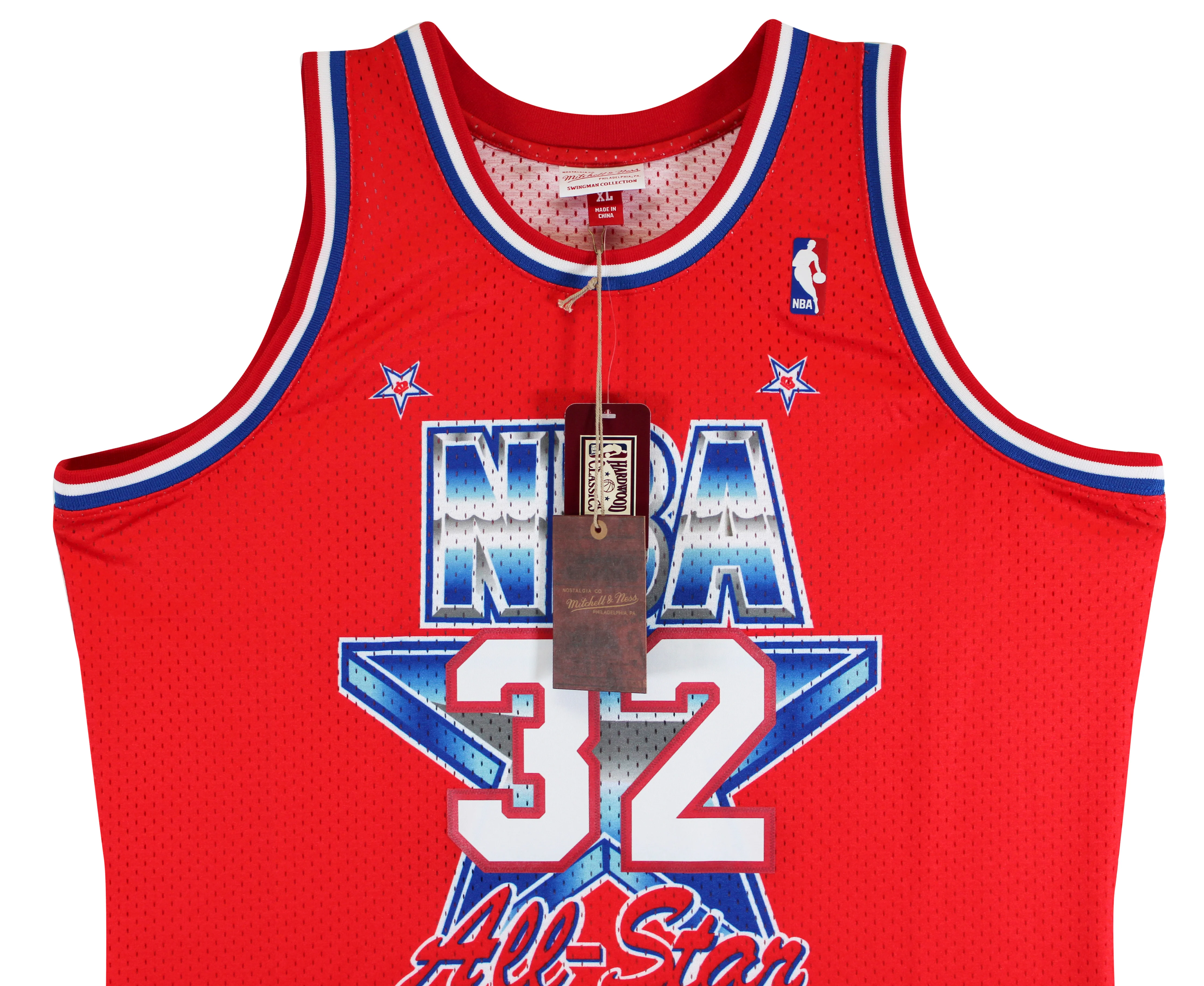 Lakers Magic Johnson Signed 1991 M&N HWC All-Star Red Swingman Jersey BAS Wit - Image 6