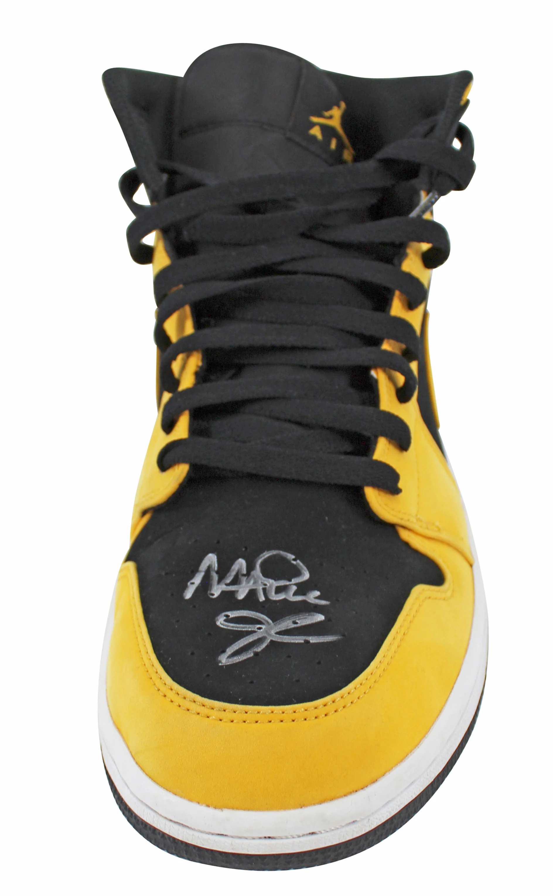 Lakers Magic Johnson Signed 2018 Nike Air Jordan 1 Mid Size 10 Shoes w/ Box BAS - Image 7