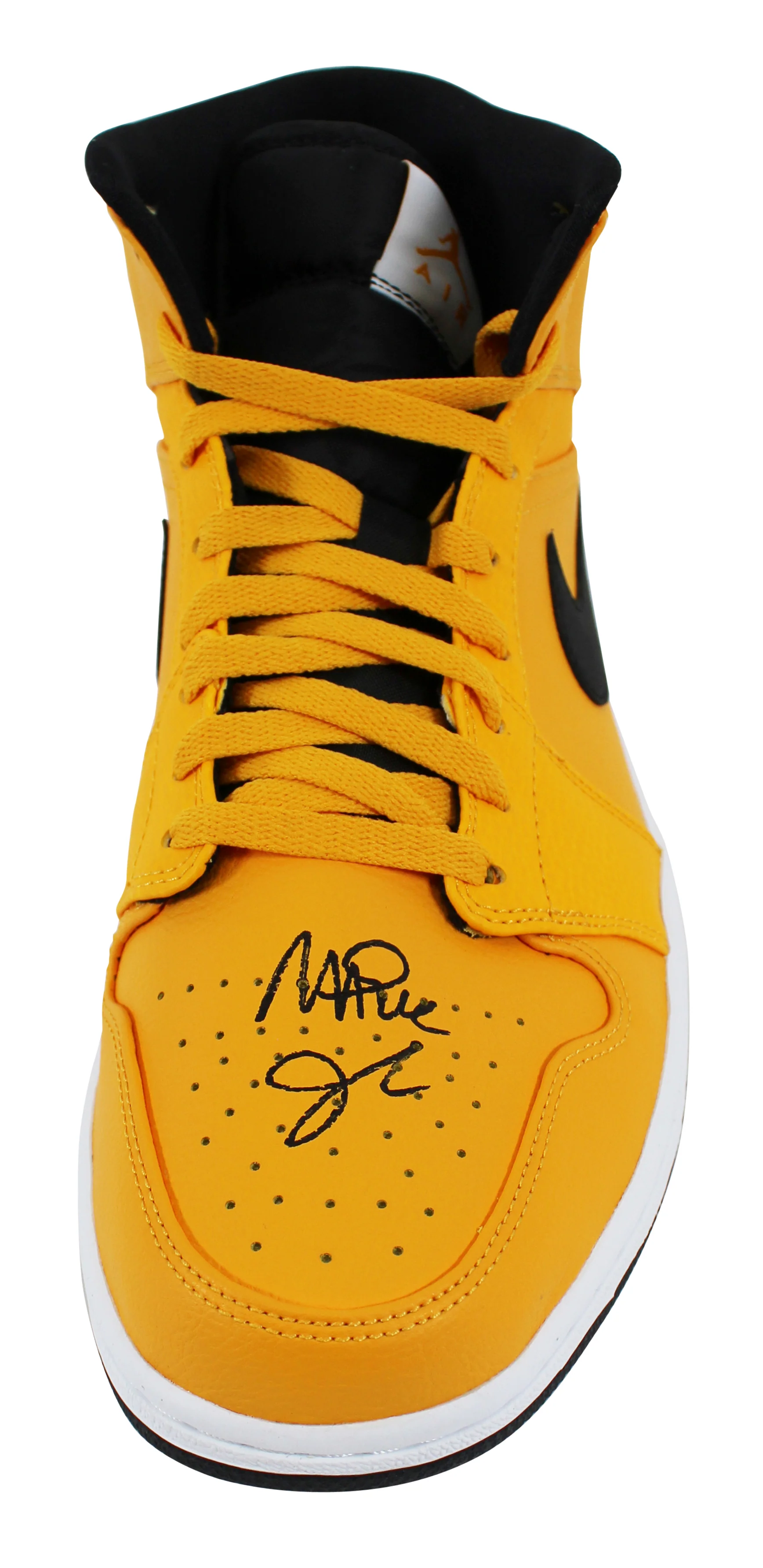 Lakers Magic Johnson Signed 2018 Nike Air Jordan 1 Mid Size 11.5 Shoes w Box BAS - Image 8