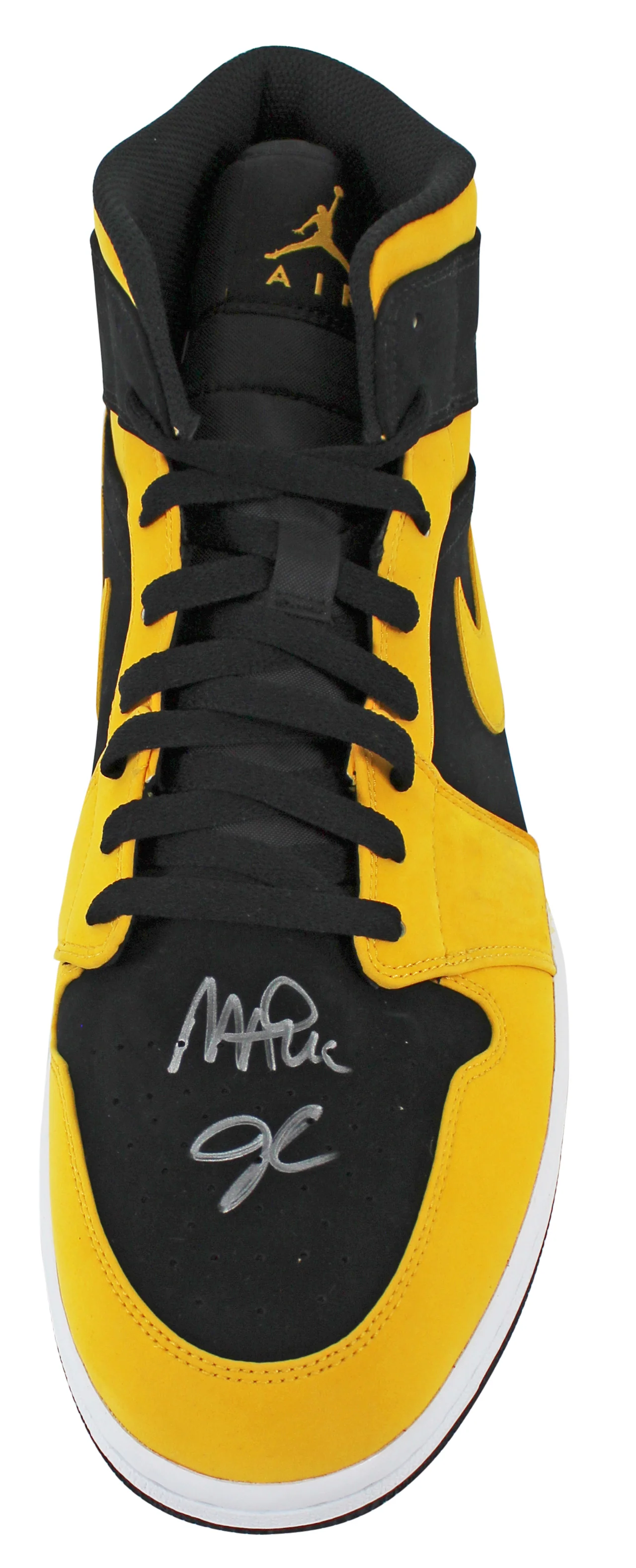 Lakers Magic Johnson Signed 2018 Nike Air Jordan 1 Mid Size 14 Shoes w/ Box BAS - Image 7