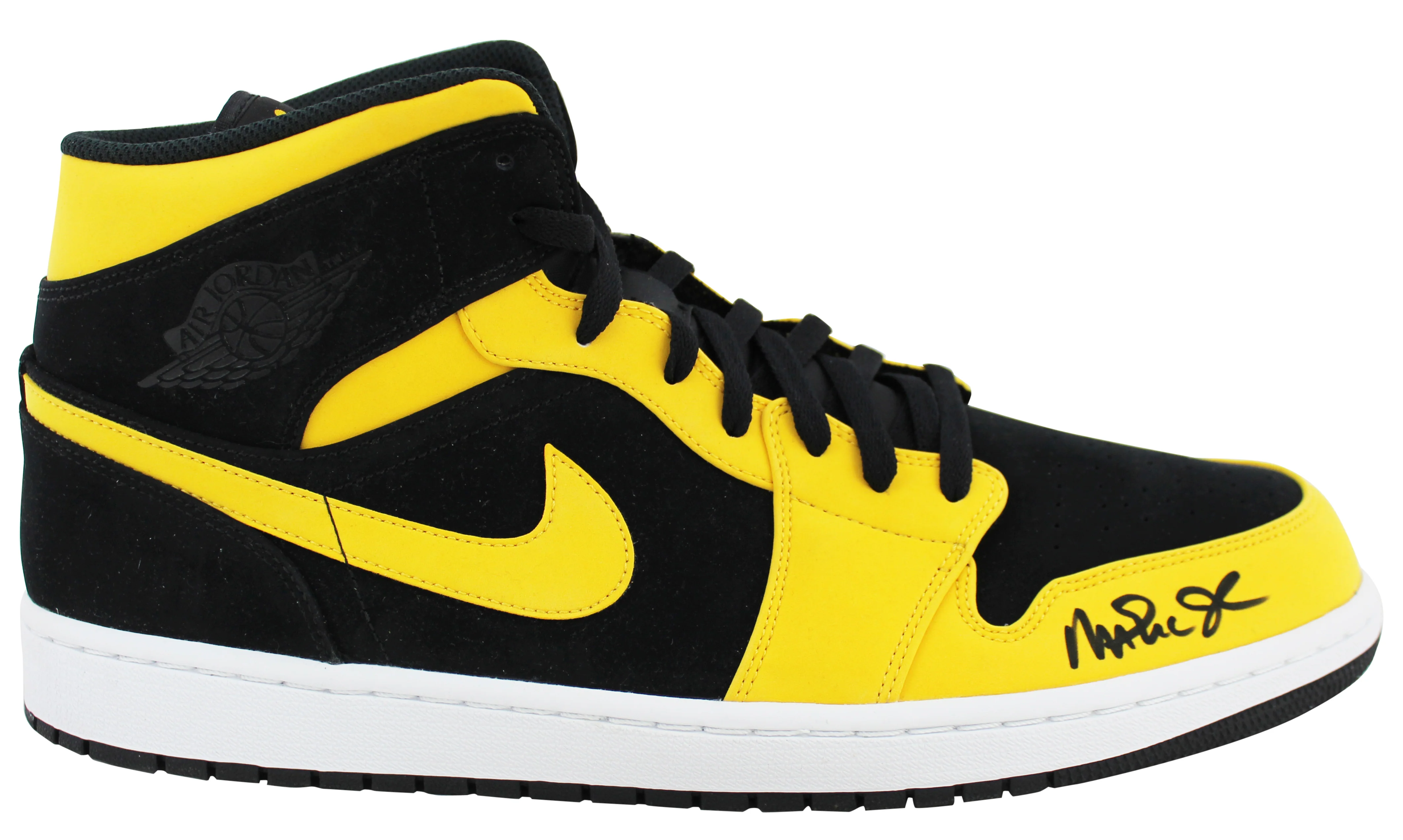 Lakers Magic Johnson Signed 2018 Nike Air Jordan 1 Size 15 Shoes BAS Witnessed - Image 5