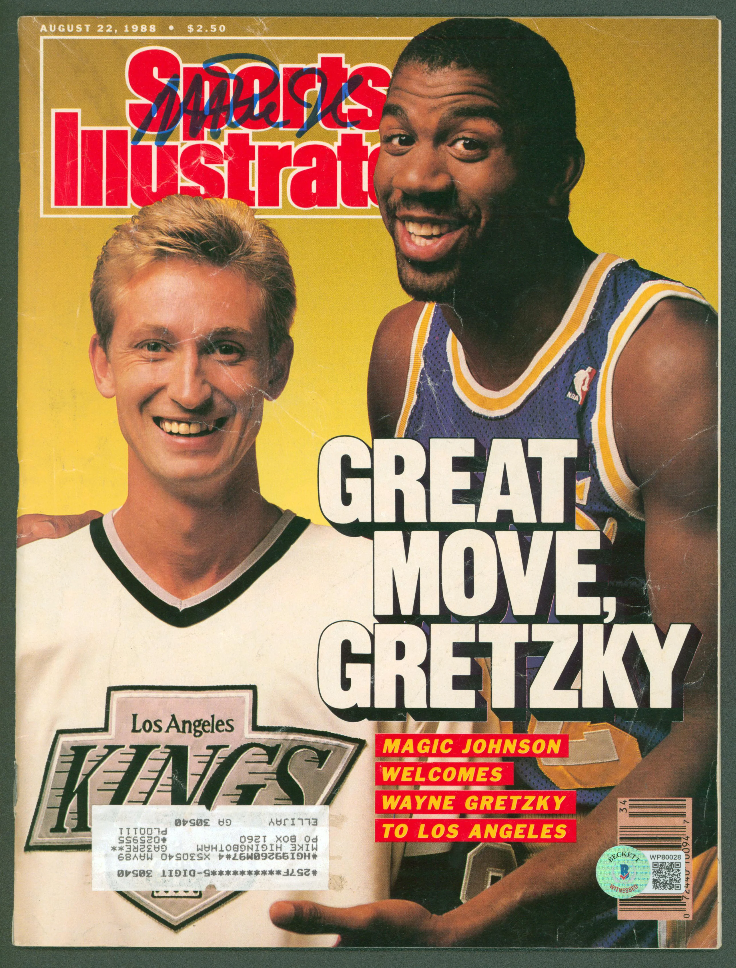 Lakers Magic Johnson Signed August 1988 Sports Illustrated Magazine BAS #WP80028 - Image 2