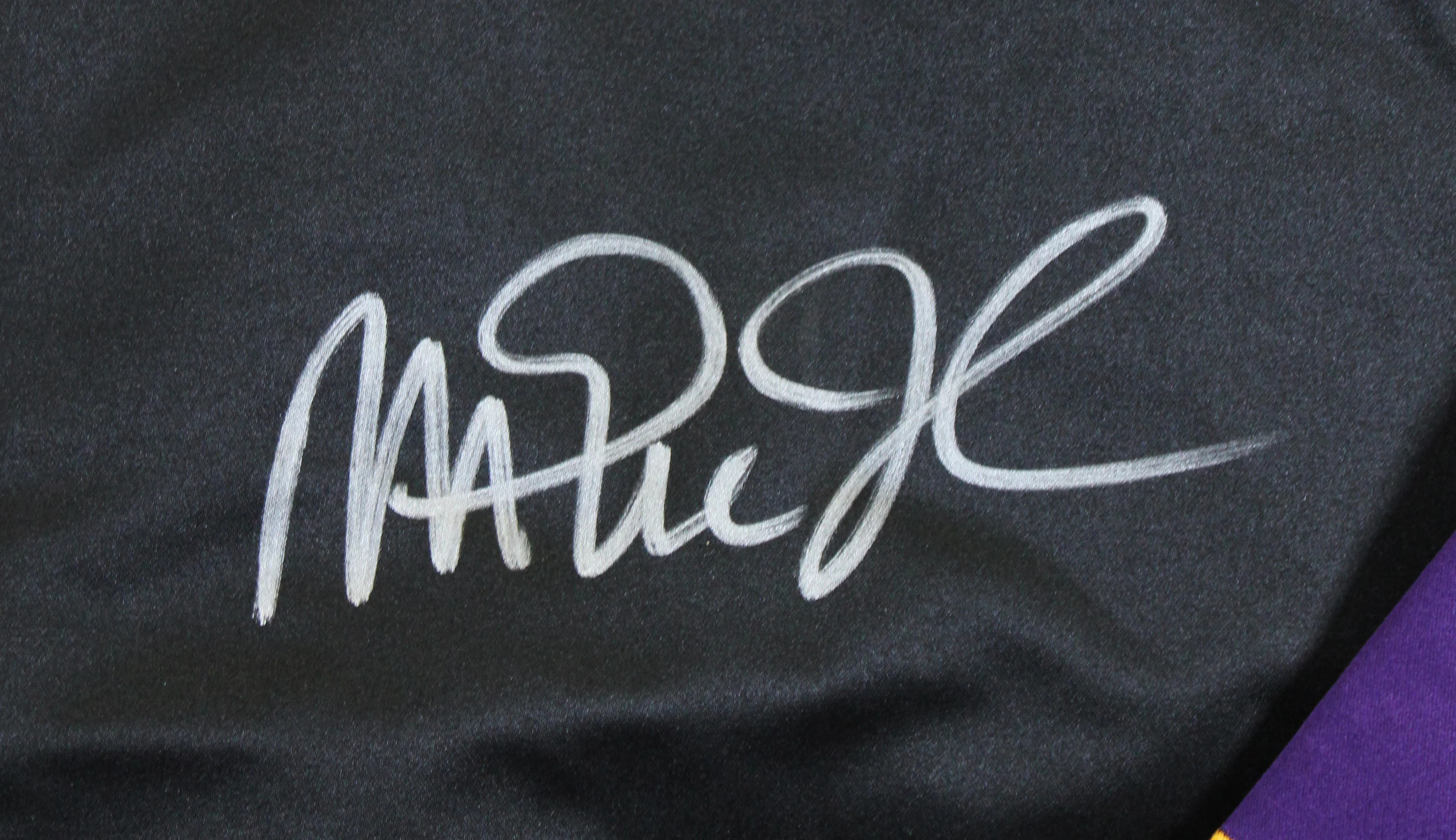 Lakers Magic Johnson Signed Black M&N Warm Up Jacket w/ Patches BAS Witnessed 2 - Image 4