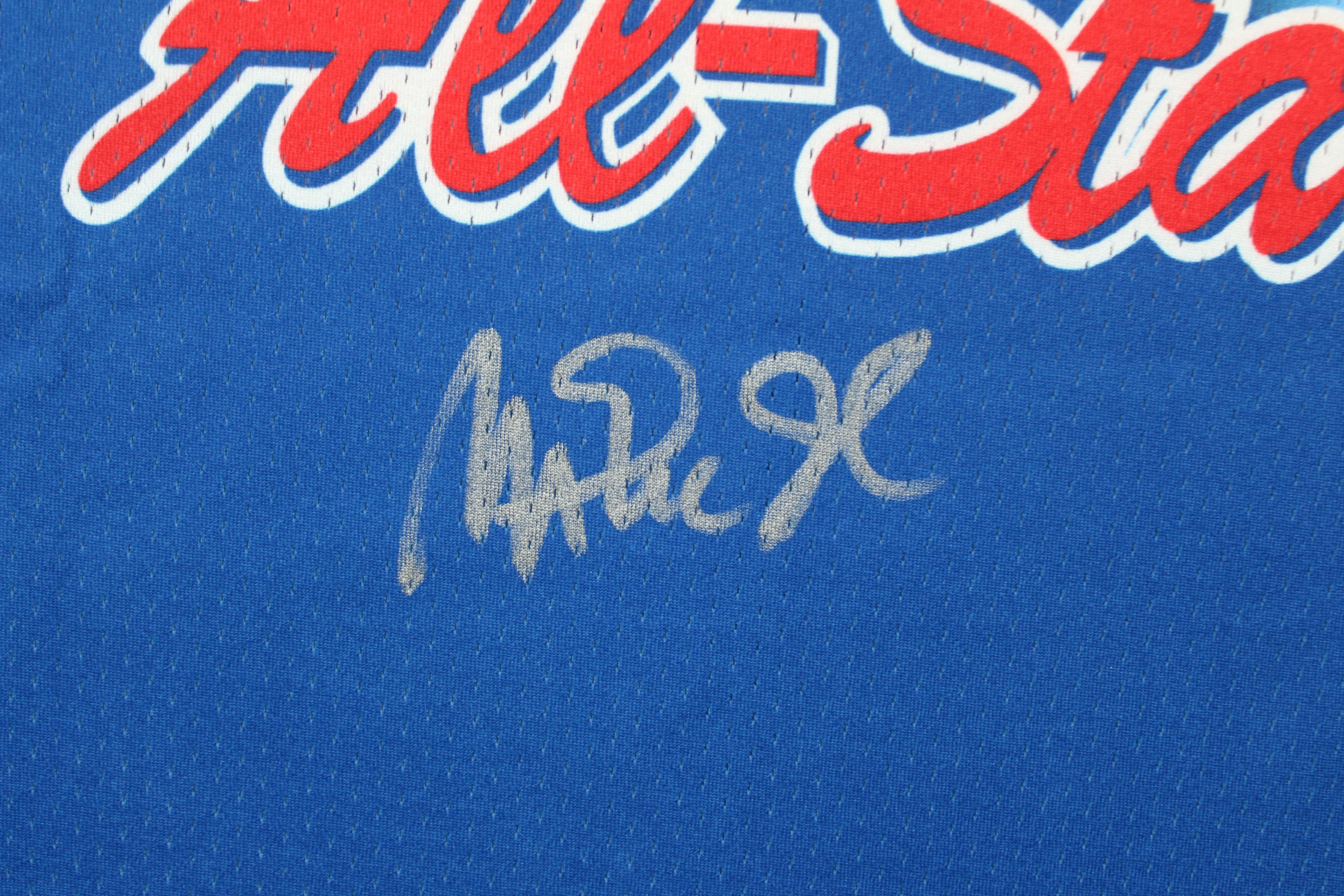 Lakers Magic Johnson Signed Blue M&N 1992 All-Star Authentic Jersey BAS Witness - Image 3