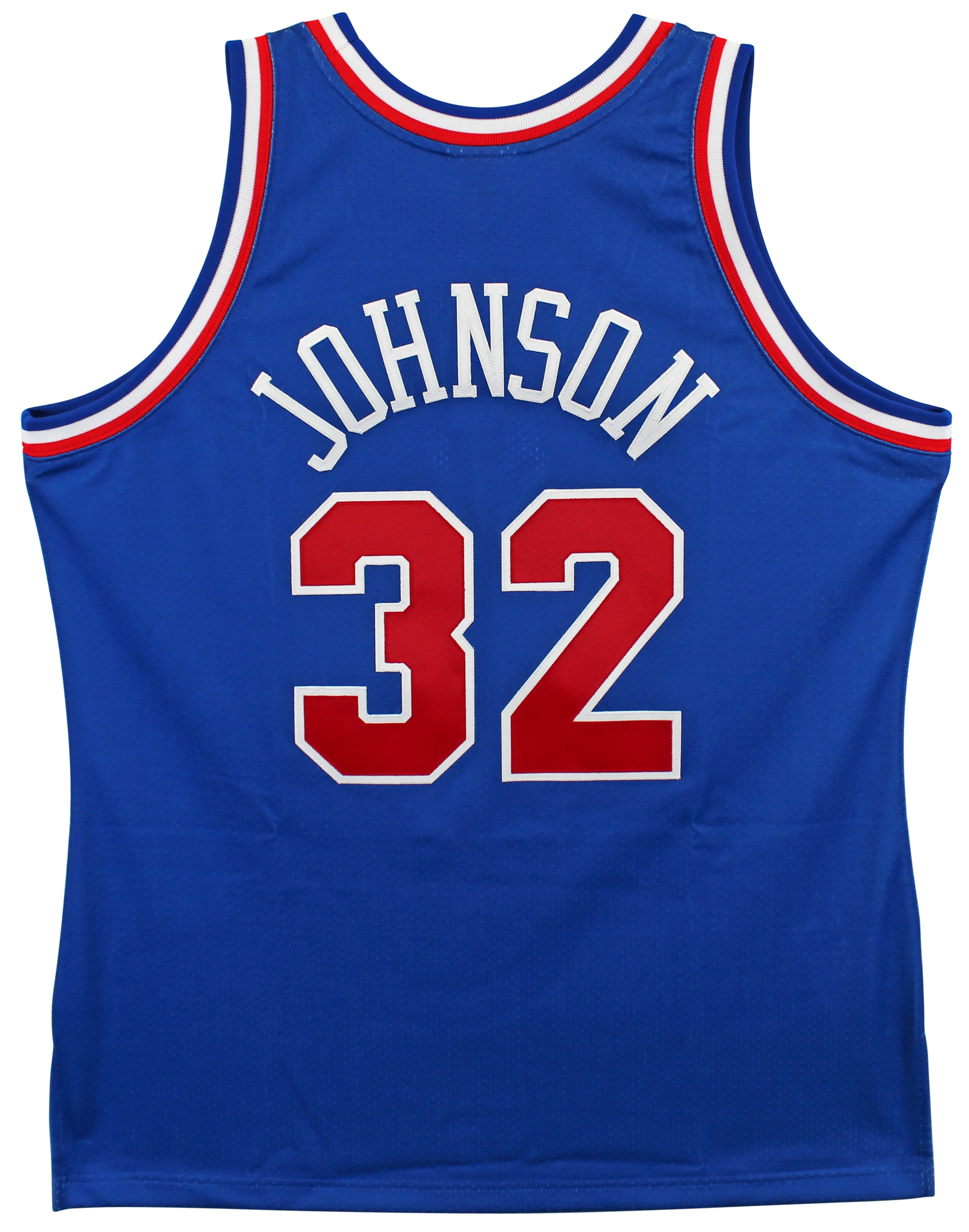 Lakers Magic Johnson Signed Blue M&N 1992 All-Star Authentic Jersey BAS Witness - Image 4