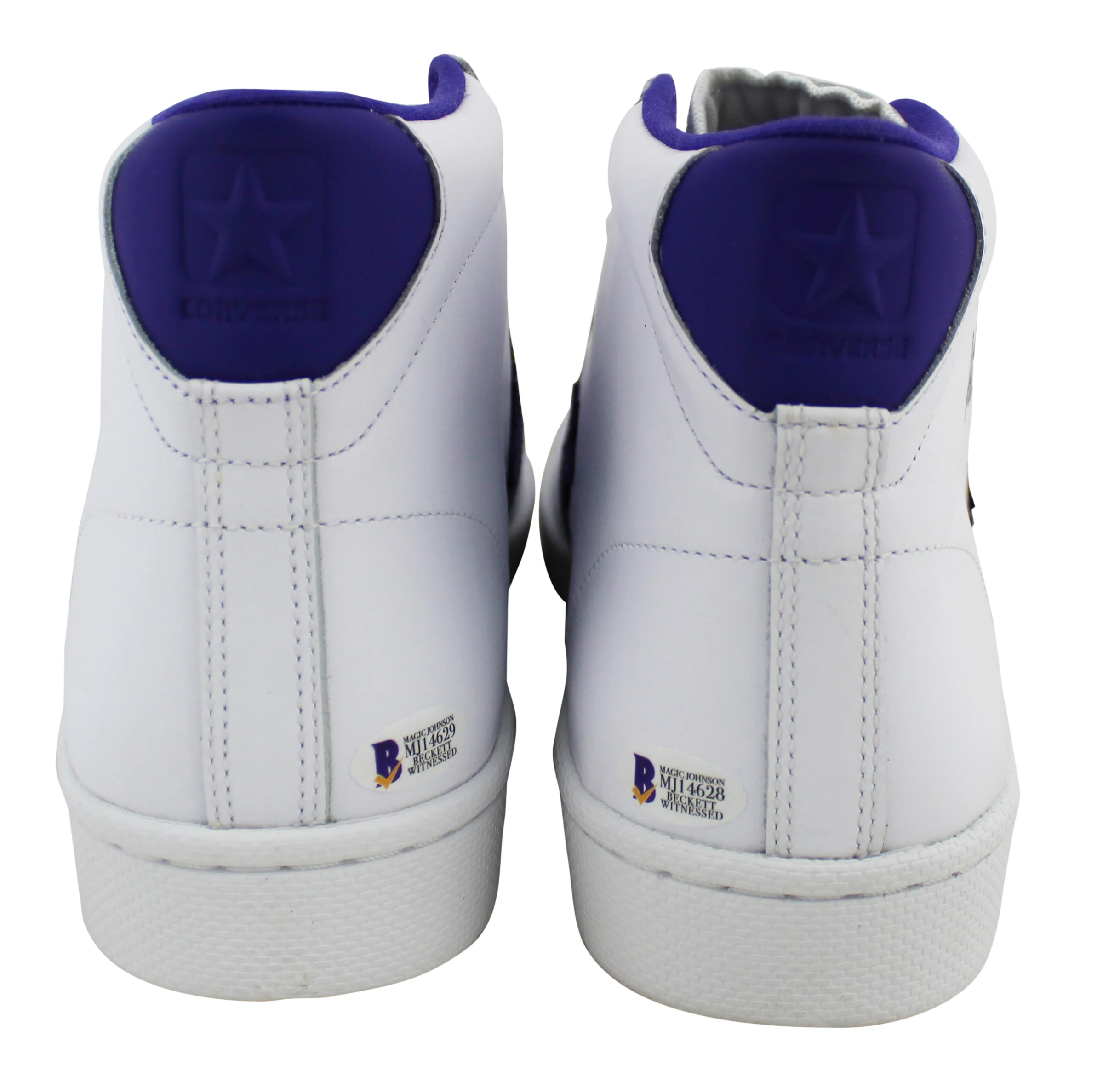 Lakers Magic Johnson Signed Converse PL Pro Leather Size 12 Shoes w/ Box BAS Wit - Image 8